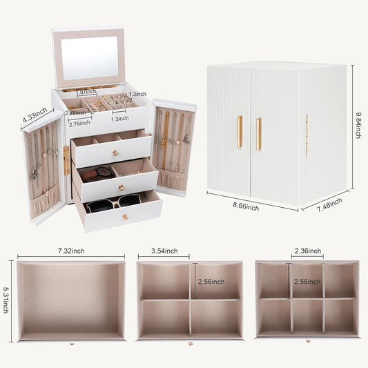 Dajasan Caja Grande de Joyería para Mujeres, Caja Organizadora de J...