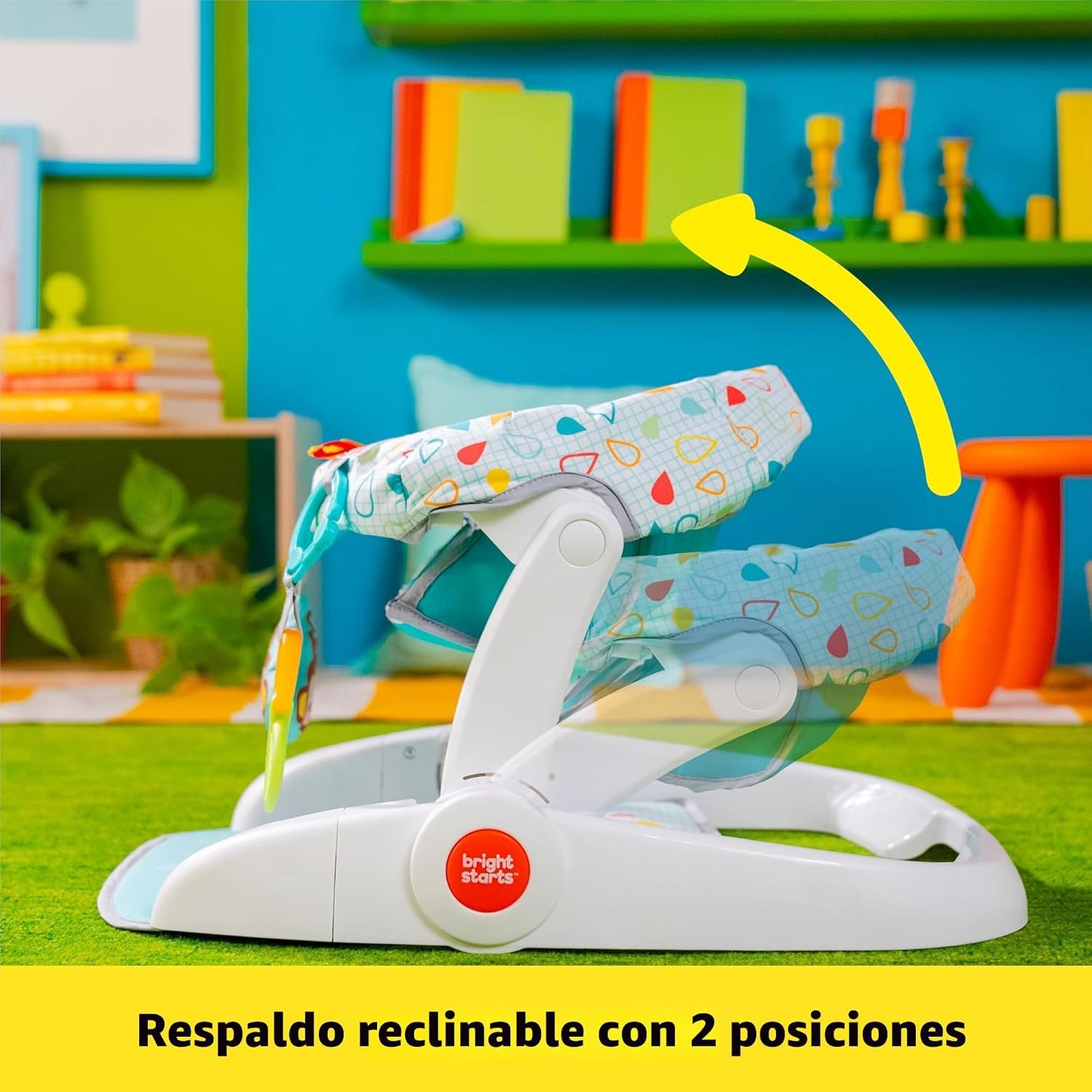 Bright Starts Learn-to-Sit - Asiento de piso para bebé, 2 posicione...