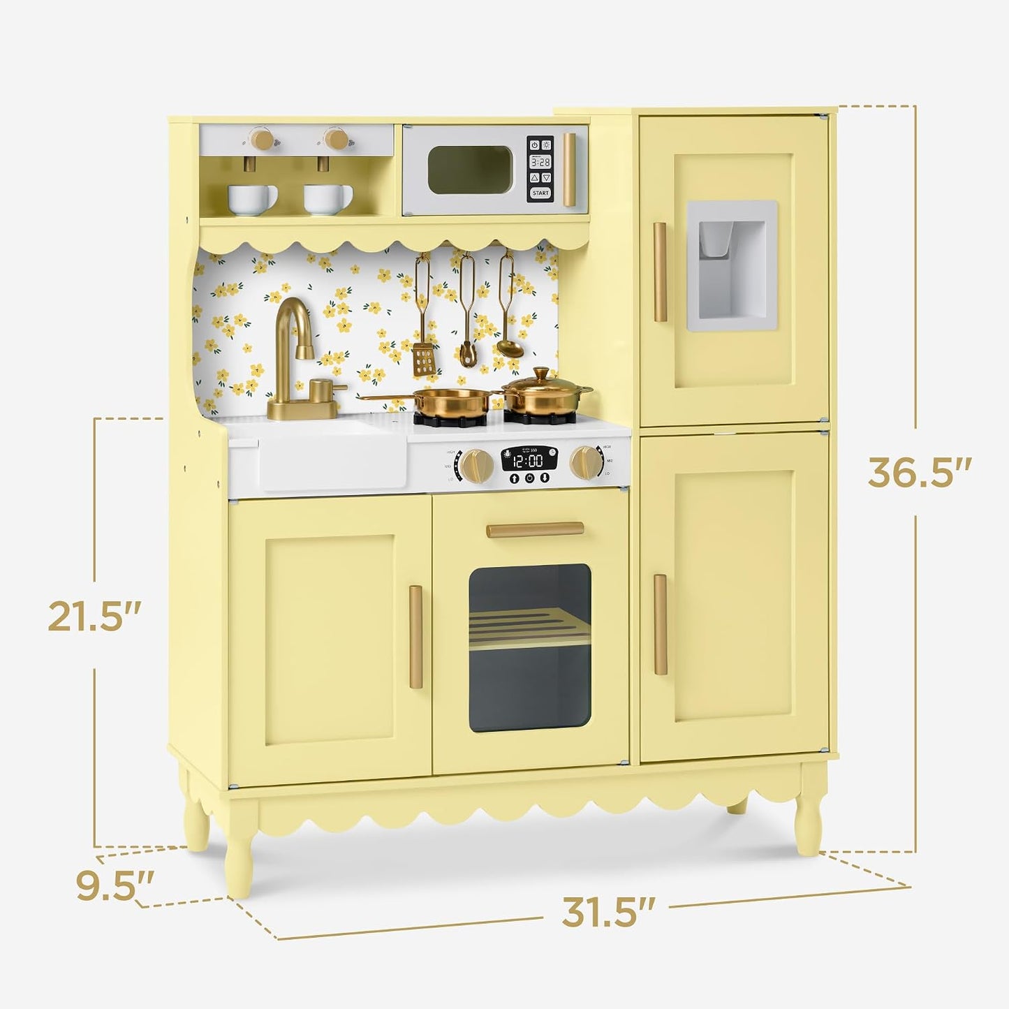 Best Choice Products Juego de cocina para niños, estilo cabaña, jue...