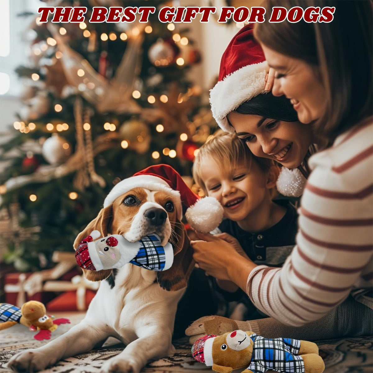 CneeeeeB Paquete de 5 Juguetes de Peluche Navideños Rellenos Juguet...