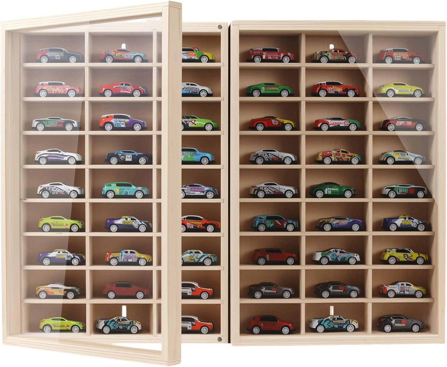 Vitrina de madera para montaje en pared para Hot Wheels 54 Space 1\...