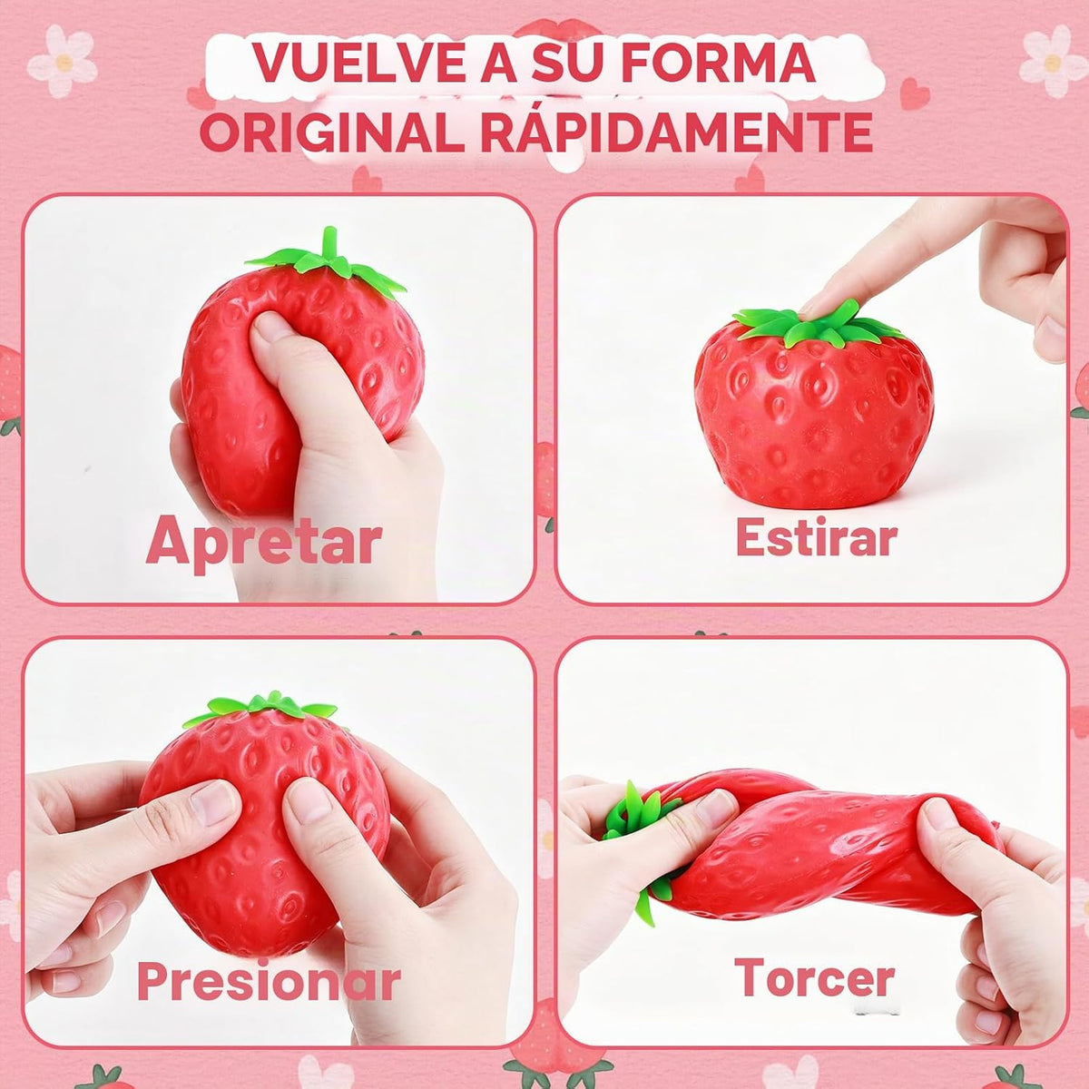 Juguete sensorial sensorial de fresa Squishy gigante gigante de lev...