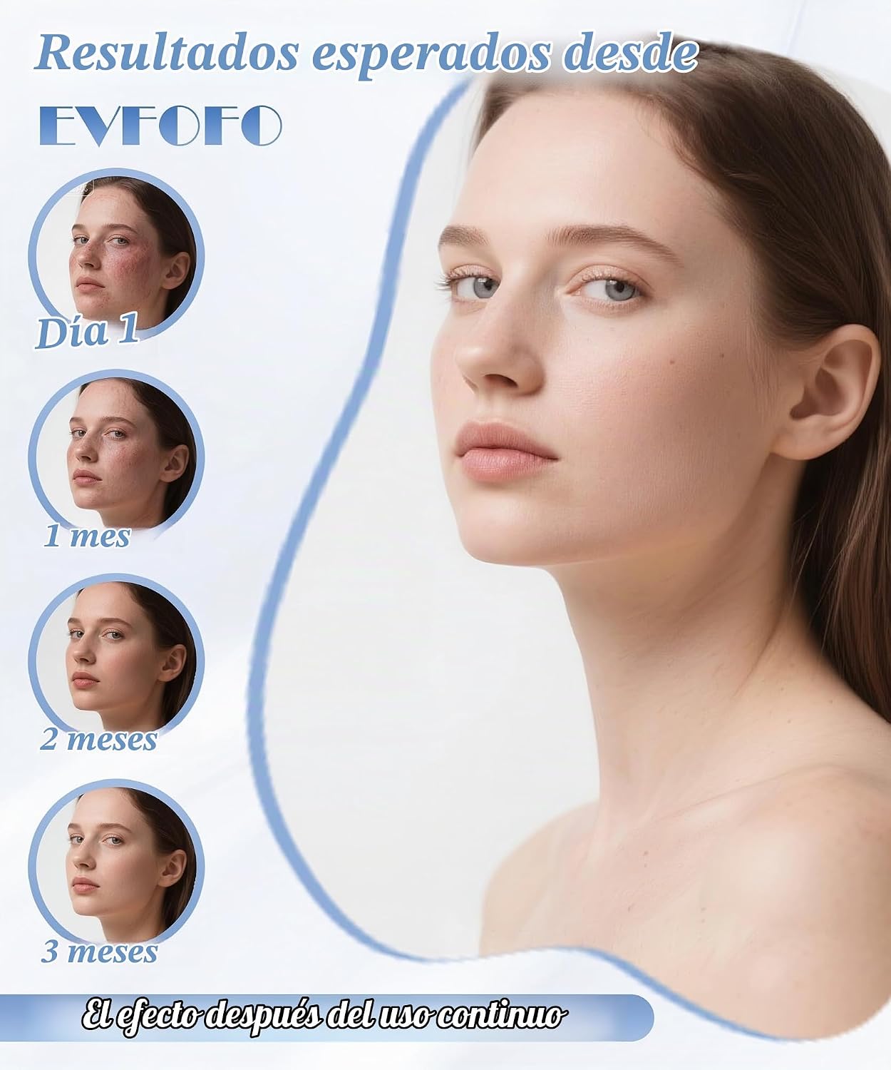 EVFOFO Terapia de luz roja para cara, máscara de terapia de luz par...