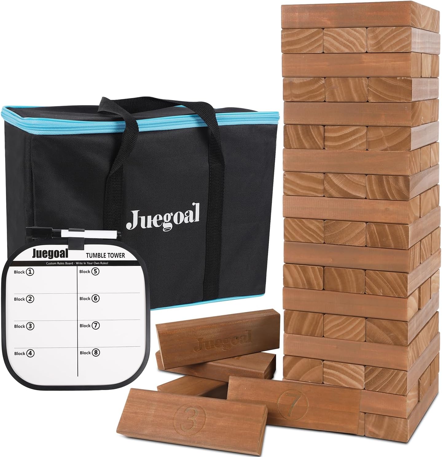 Juegoal Torre Gigante de Tumble de 54 Piezas Marrón para Adultos, N...