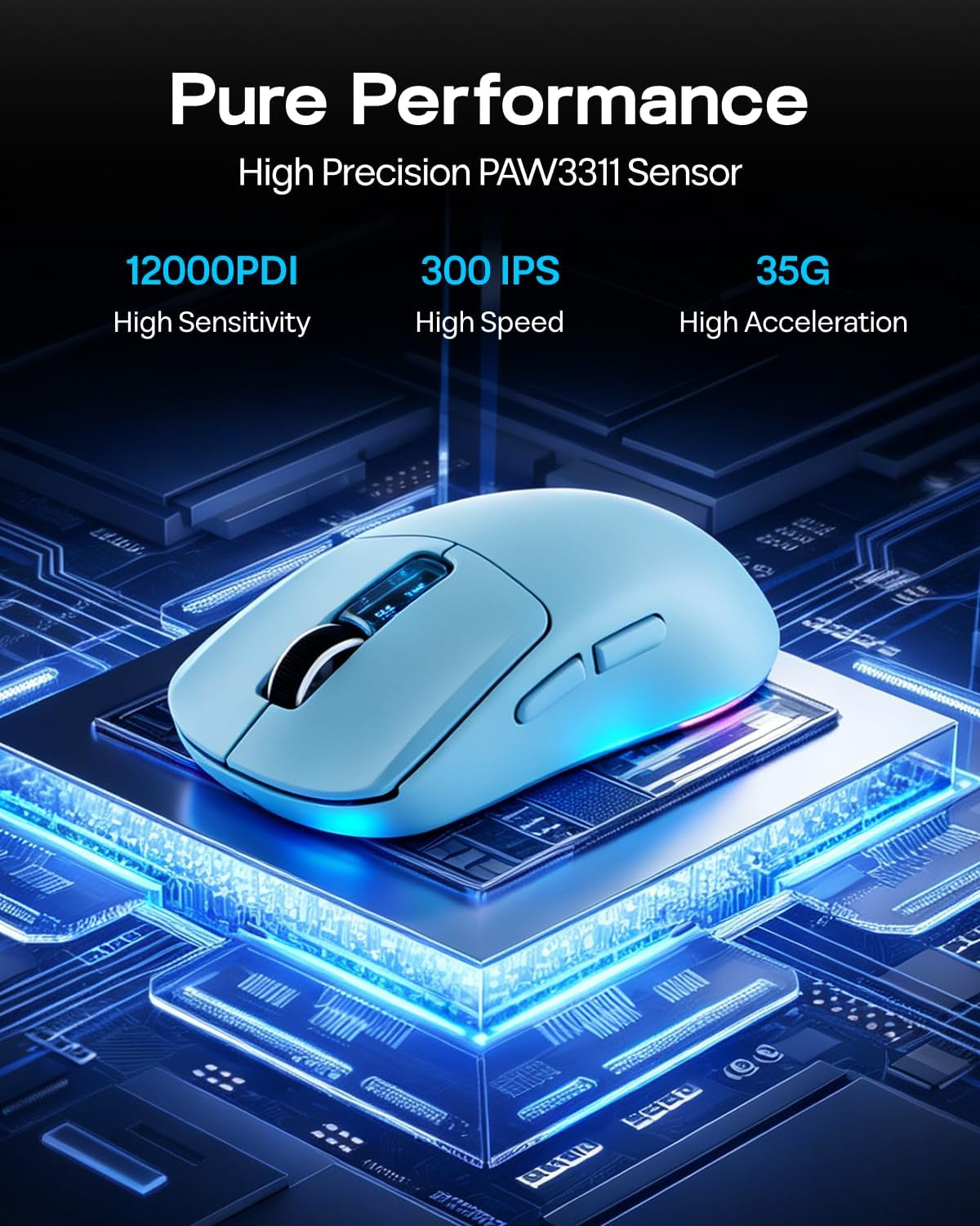 Teclado mecánico EPOMAKER TH99 PRO 96% con pantalla y perilla + rat...