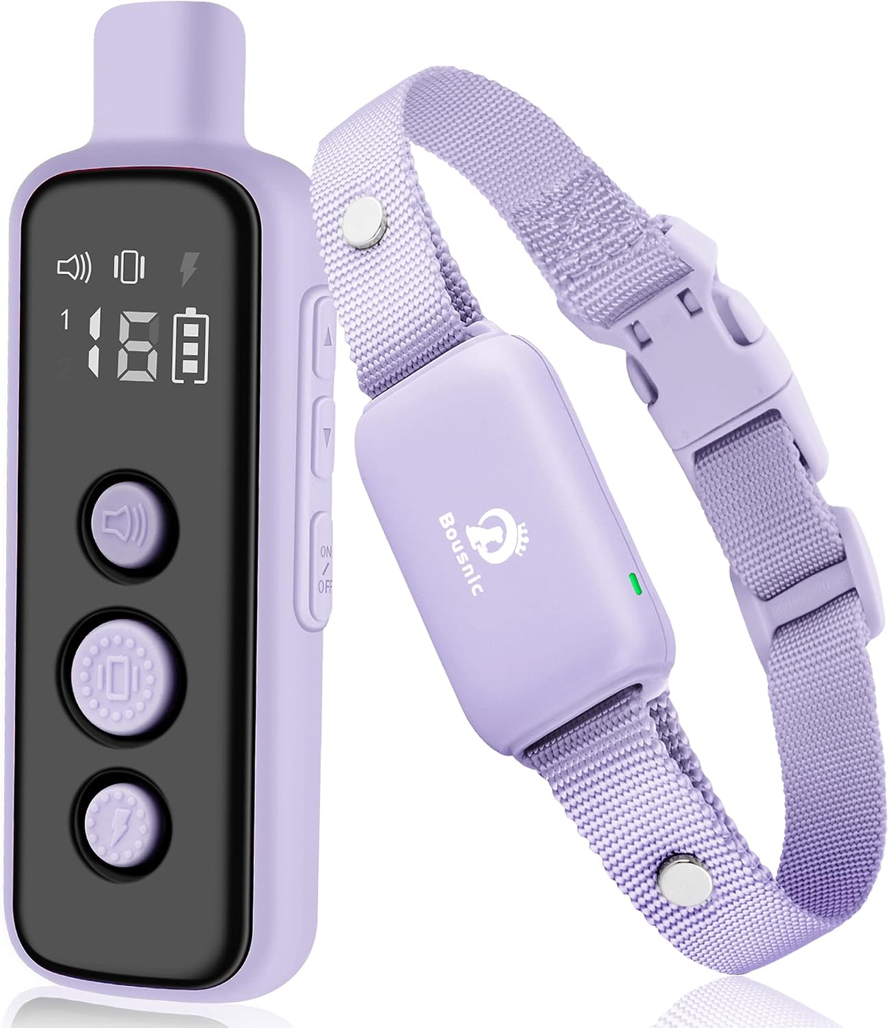 Bousnic Collar de Choque para Perros - Collar de Entrenamiento Eléc...
