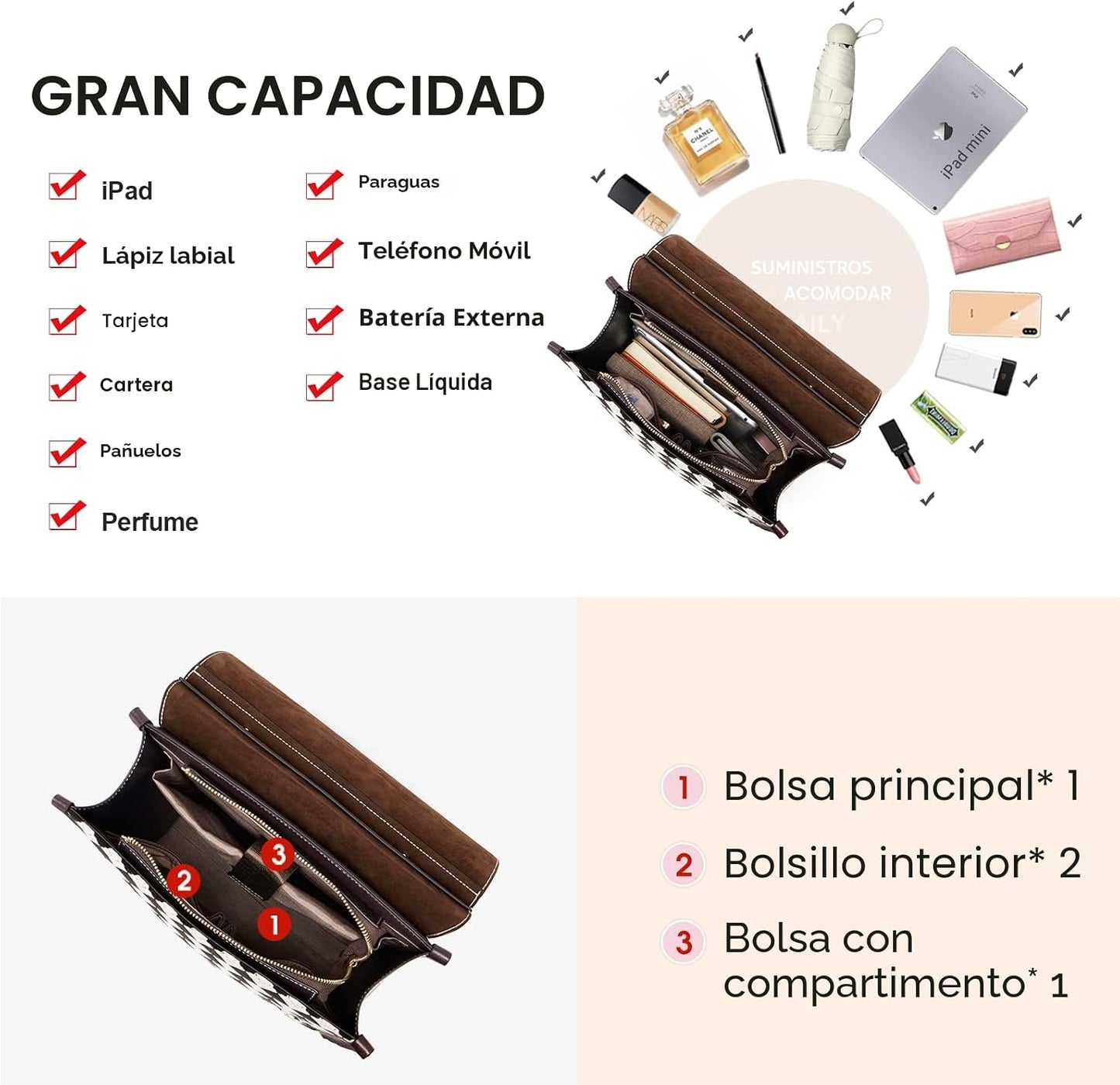 Cnoles - Mochila de cuero para mujer, bolso de moda vintage para da...