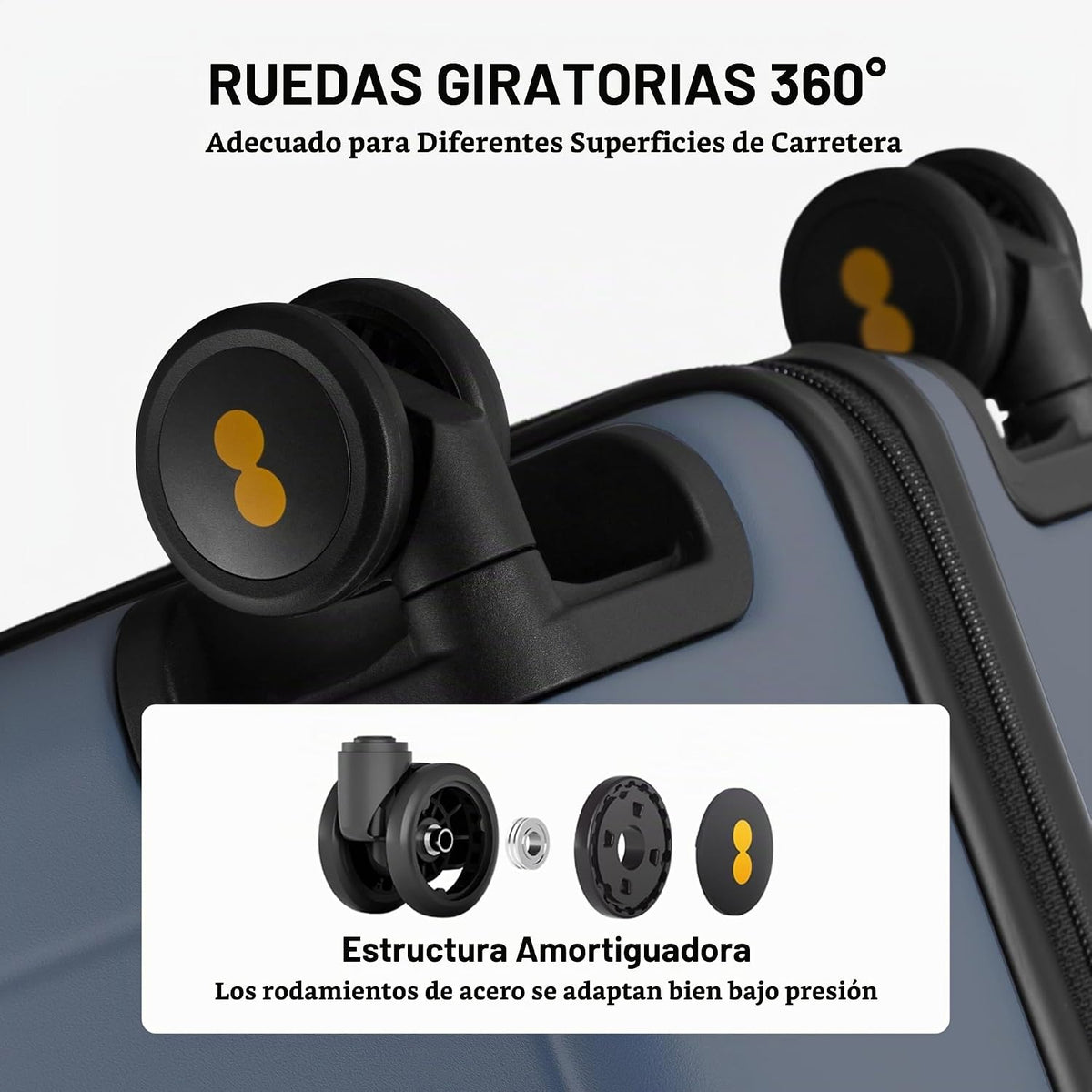 LEVEL8 Serie de equipaje mate Elegance, Gris azulado, 20 pulg., Cla...
