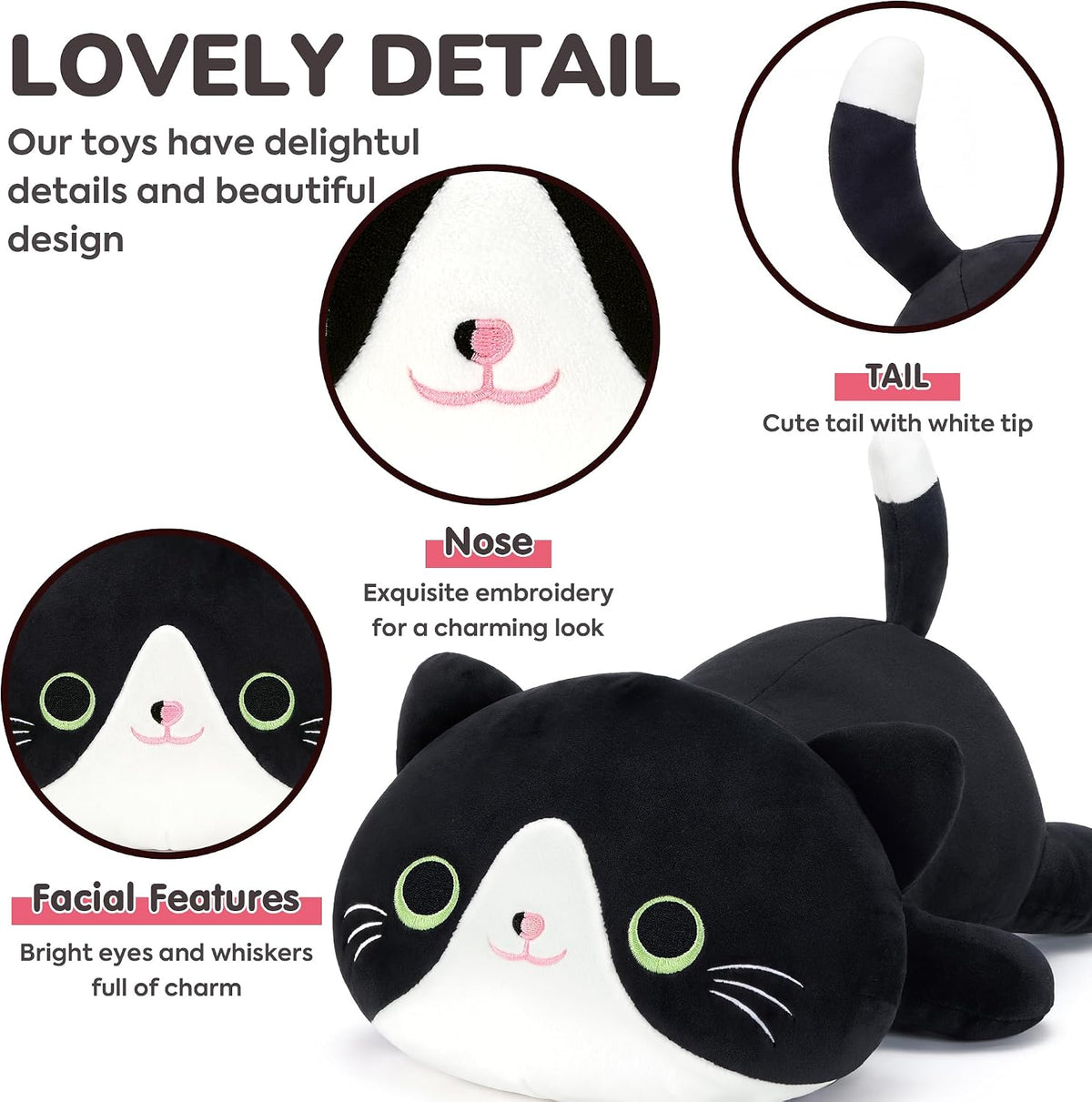 Onsoyours Peluche original de gato esmoquin con lindo gatito, almoh...