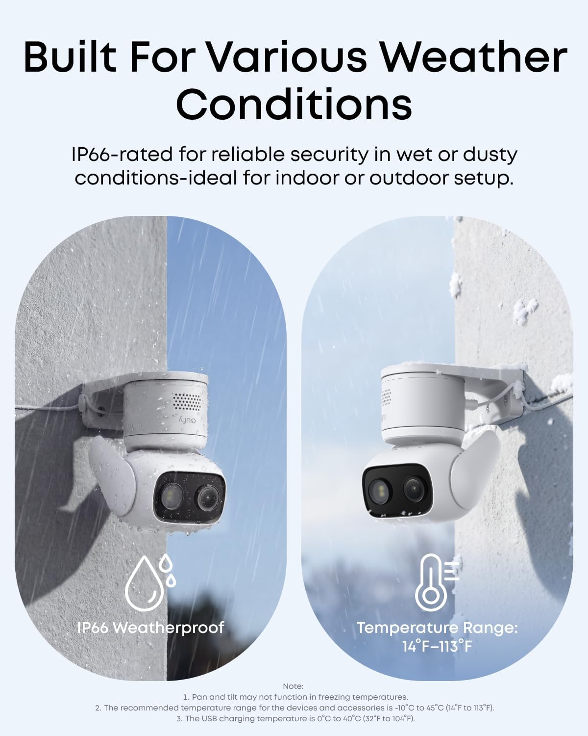 eufy Security Cámara interior\/exterior C31 (paquete de 2), IP66, s...