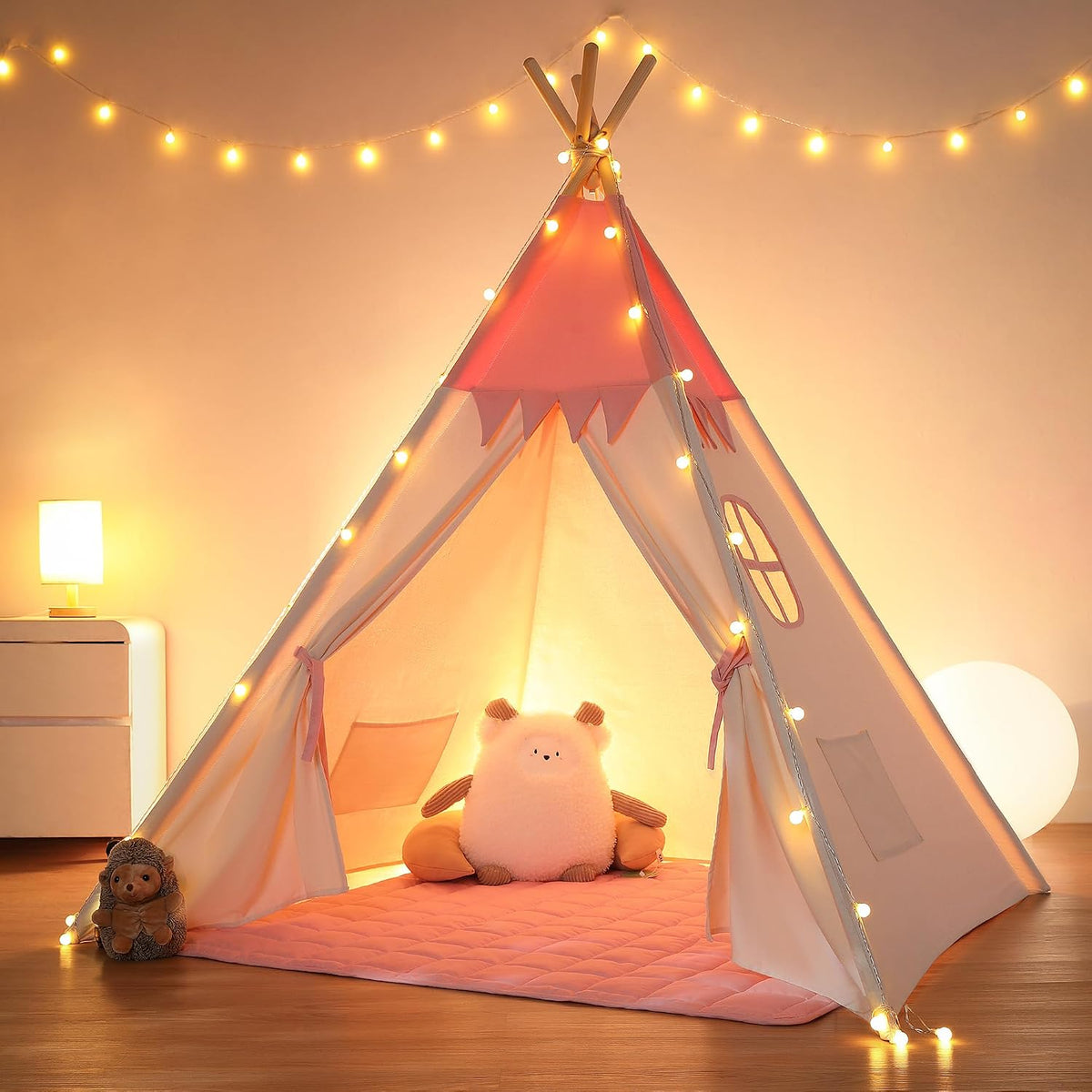 Tienda de campaña tipi para niños en interiores, tienda de campaña...