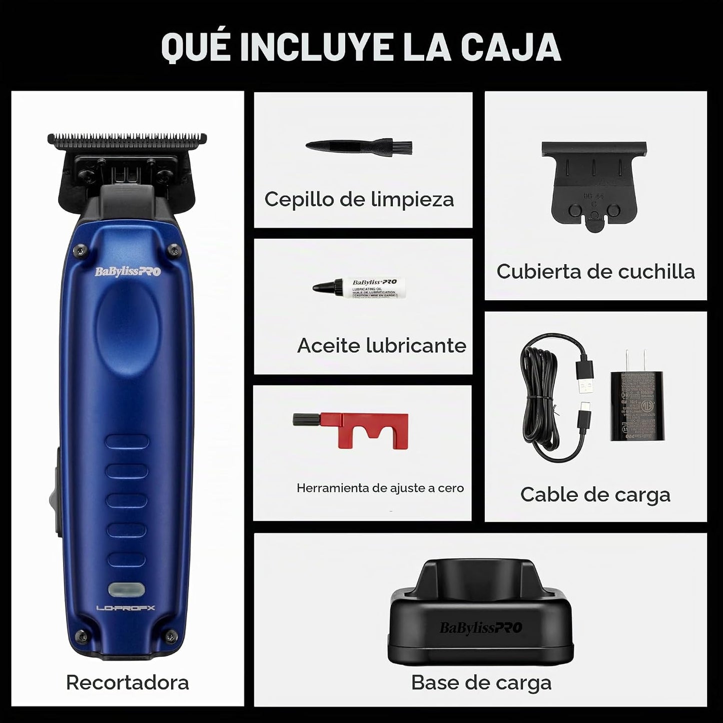 BaBylissPRO Recortadoras LO-PROFX compactas de alto rendimiento par...