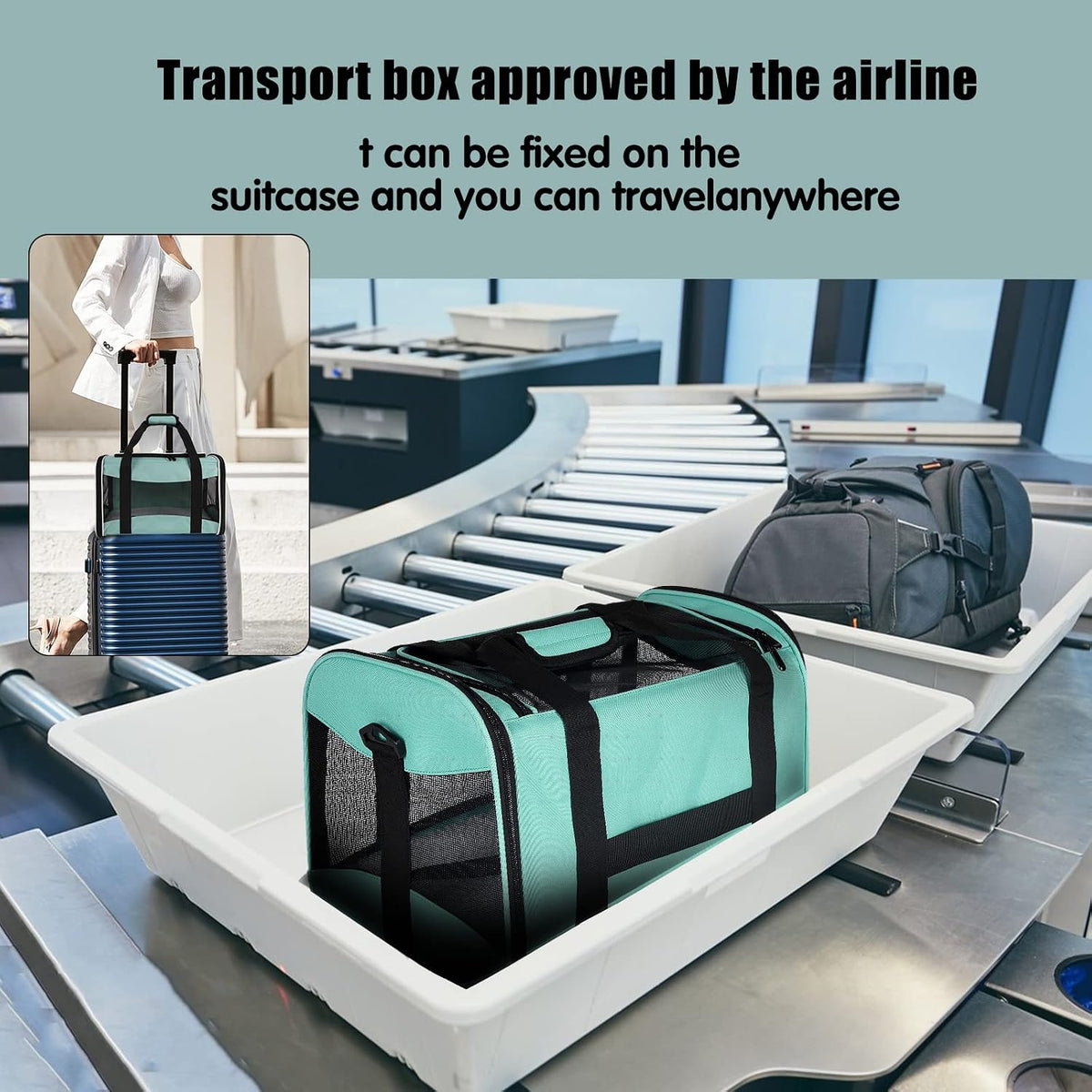 Transportador plegable para gatos y perros con laterales suaves, ap...