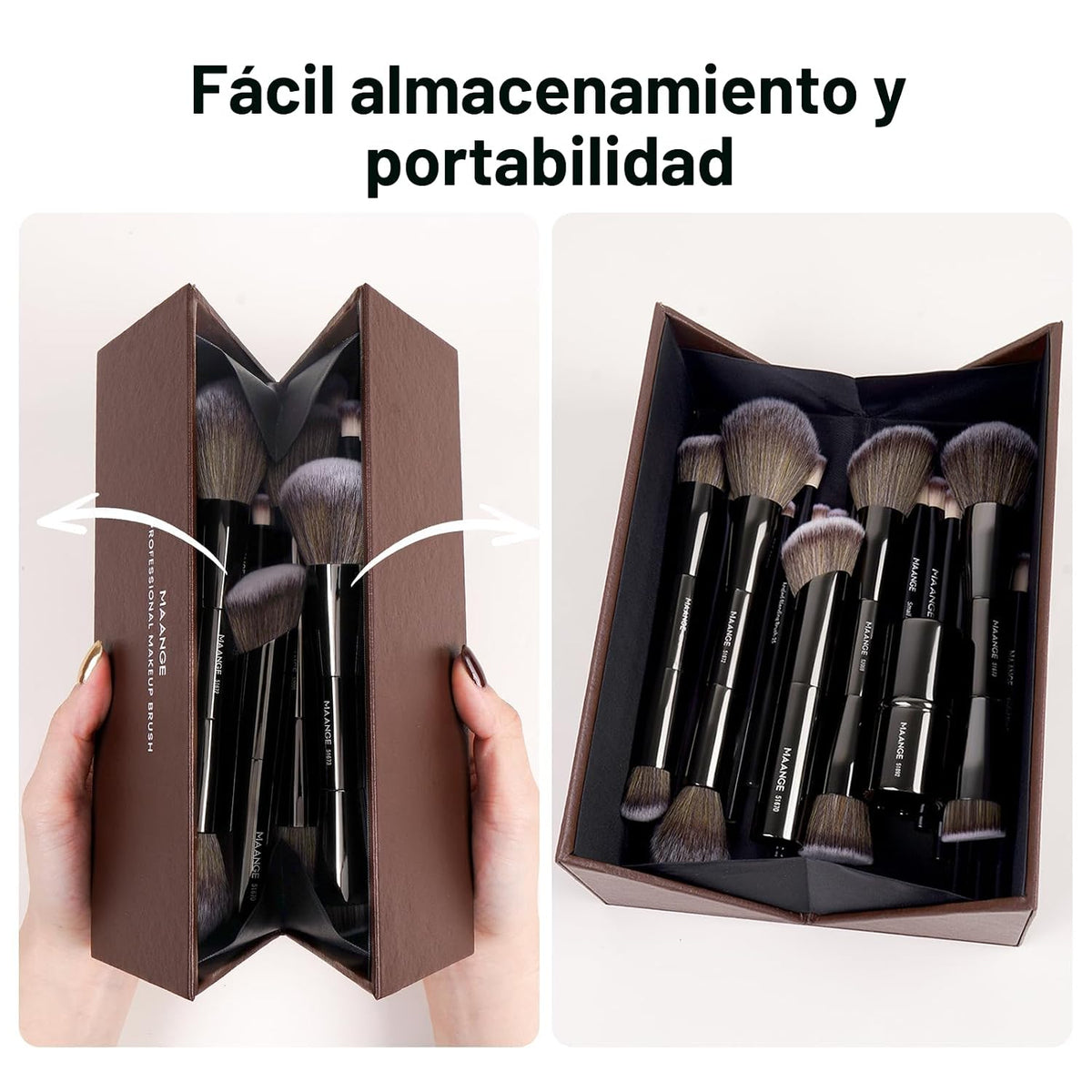 MAANGE 20 brochas de maquillaje con caja de regalo, brochas de maqu...