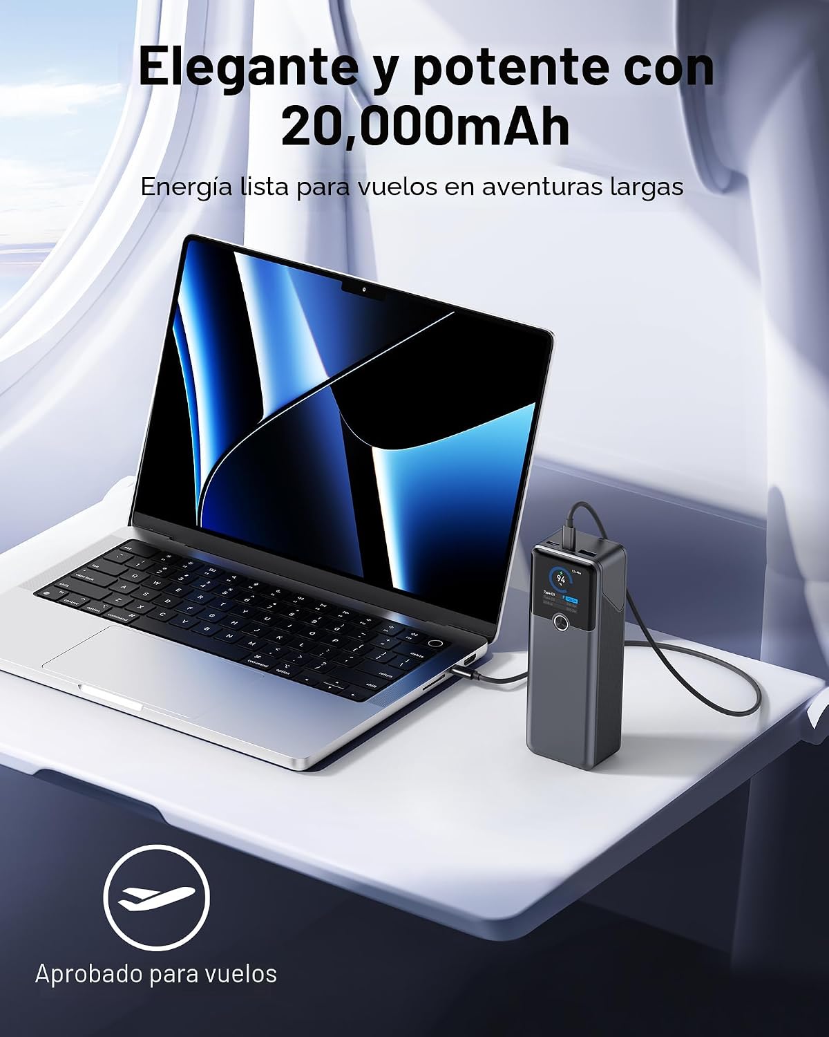 SIXTHGU Banco de energía para laptop, 20000 mAh, cargador portátil...