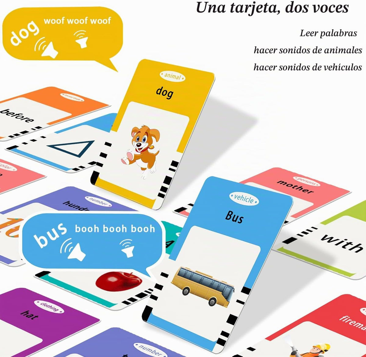 Startcan Tarjetas didácticas parlantes de juguetes para niños peque...