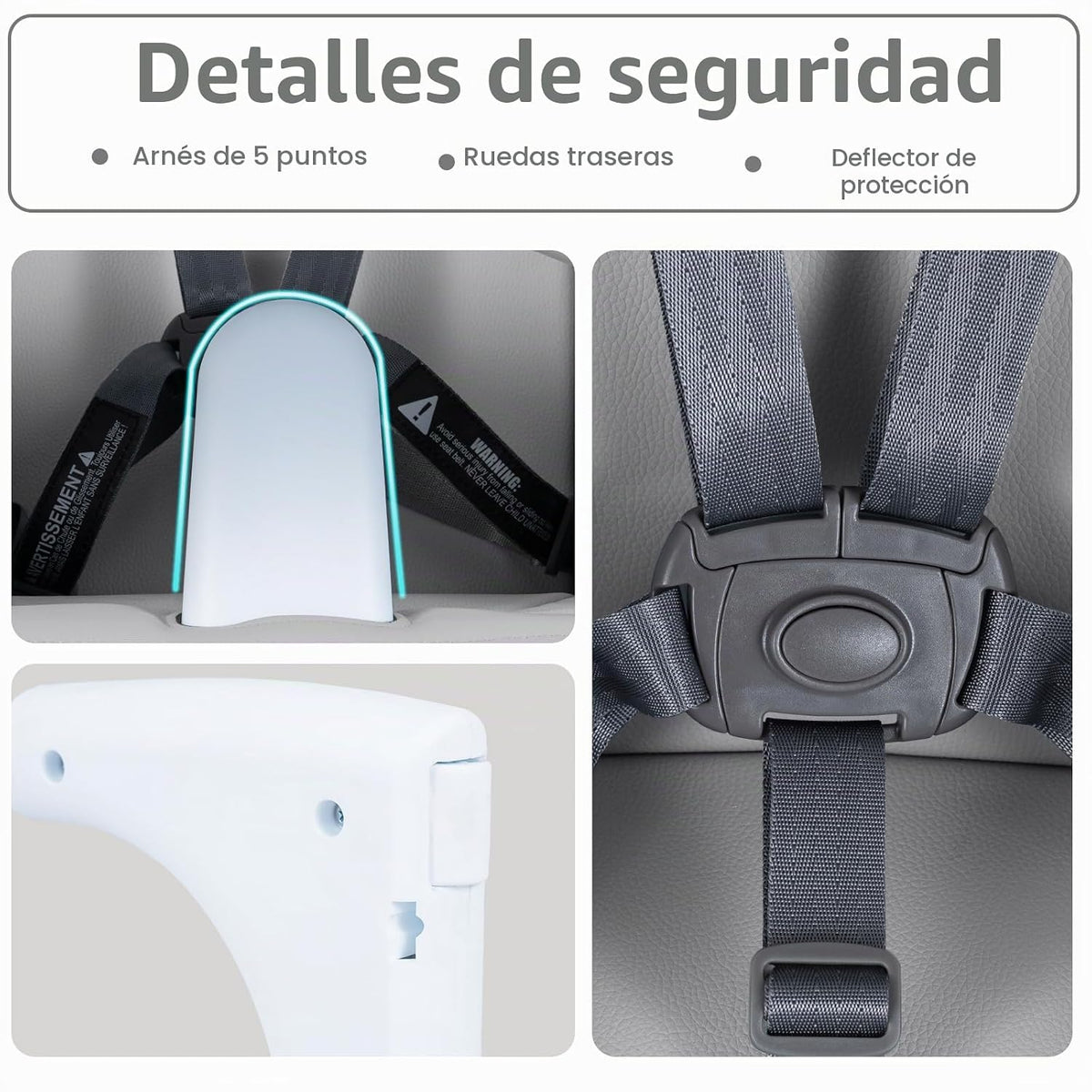 INFANS Silla alta para bebés y niños pequeños, silla alta plegable...