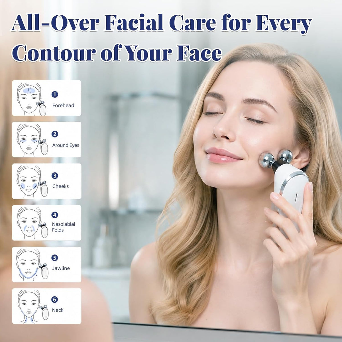 Masajeador facial eléctrico, herramienta de masaje para esculpir ro...
