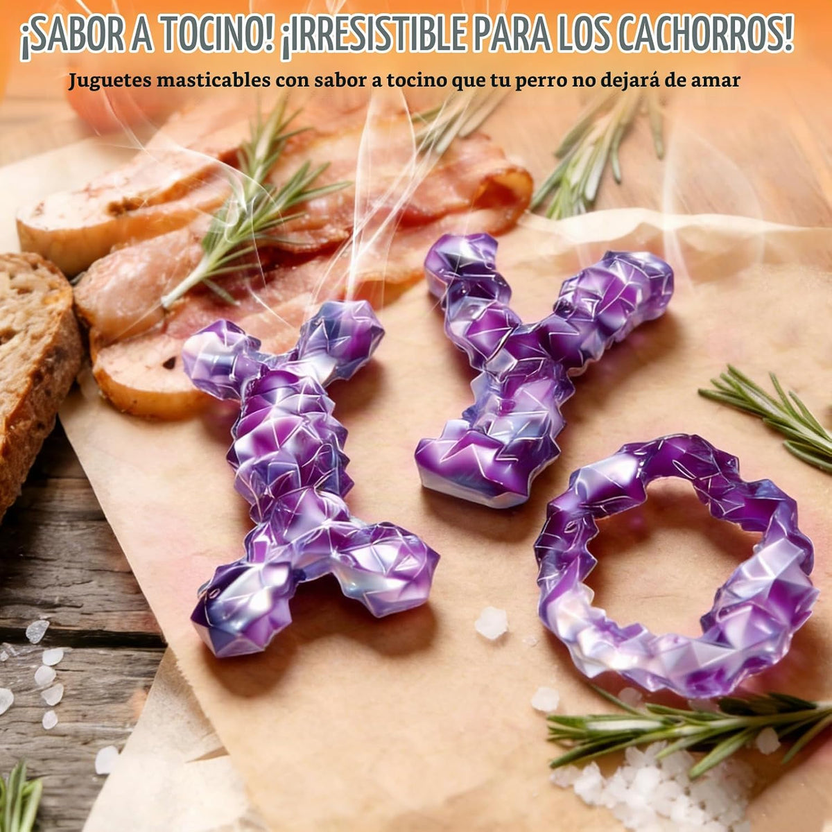 WOWBALA Paquete de 3 juguetes masticables para perros masticadores...
