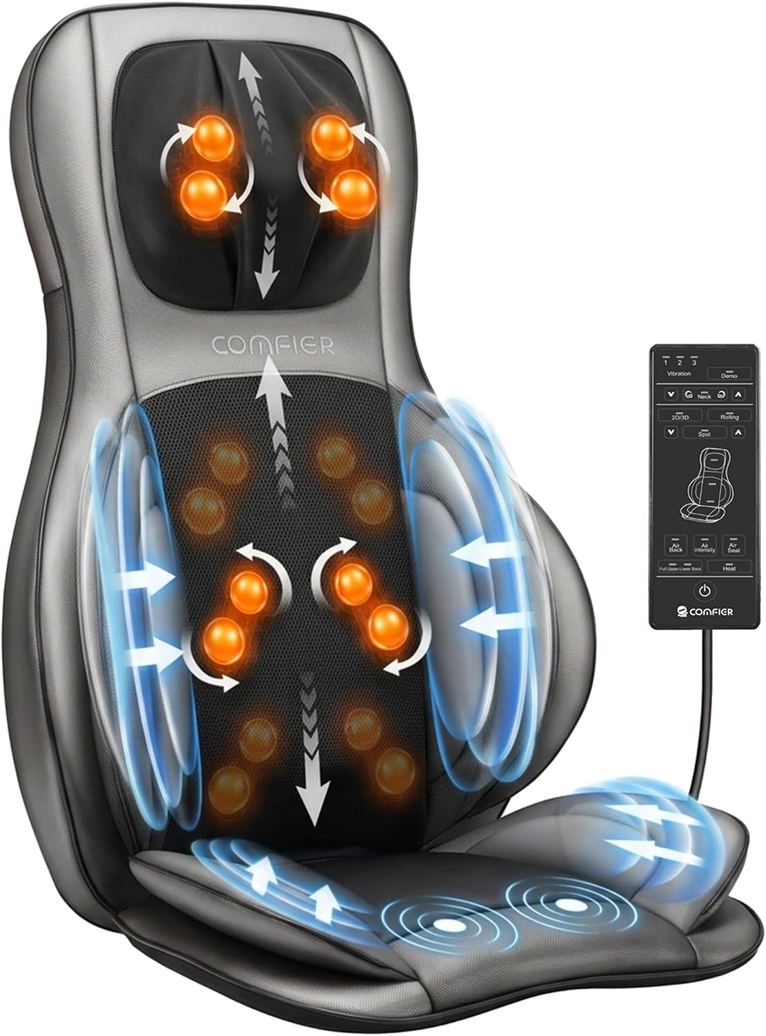 COMFIER Masajeador de cuello y espalda Shiatsu 2026 con calor, almo...