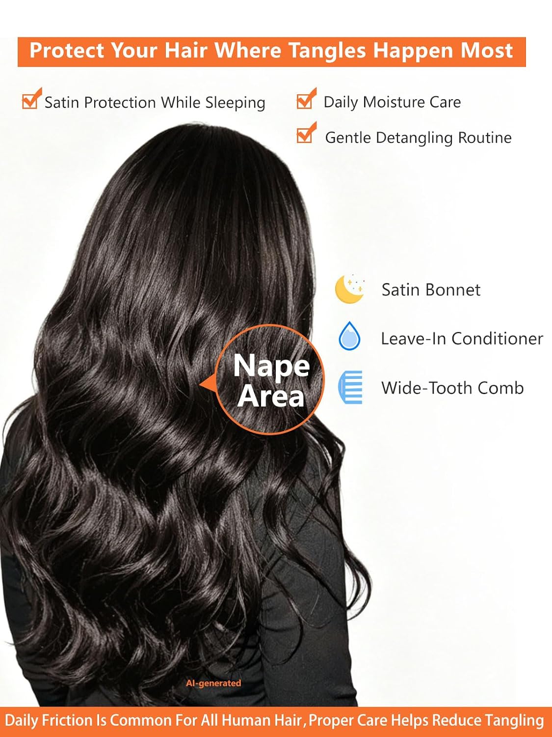 MLIP Paquetes de cabello humano virgen ondulado, sin enredo ni caíd...