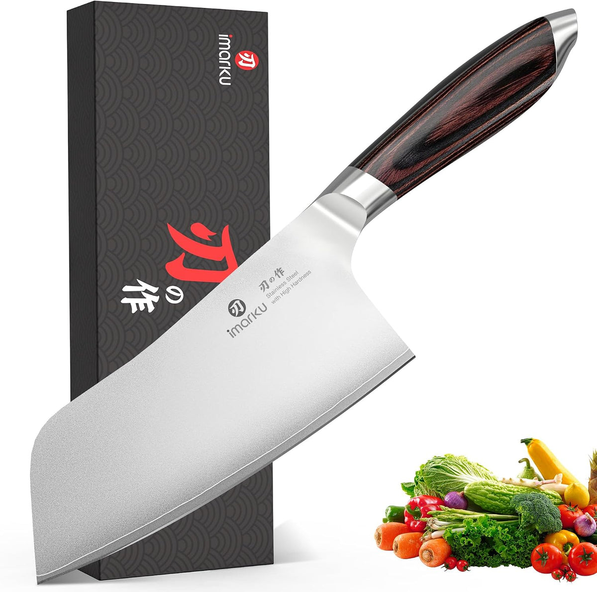 imarku Cuchillo de carnicero japonés de acero inoxidable de alto ca...