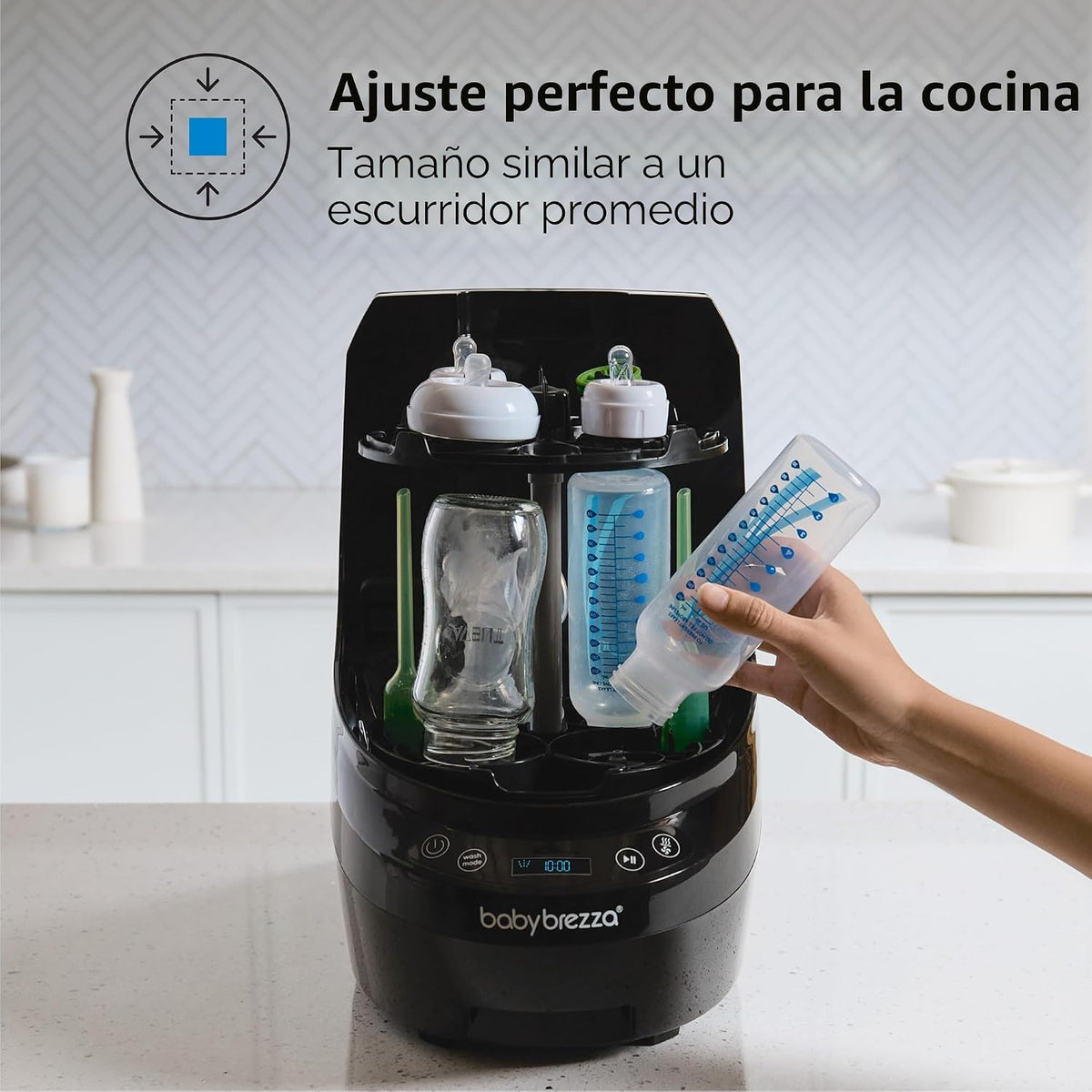Baby Brezza Lavadora de biberones Pro - Mejor limpieza clínicamente...