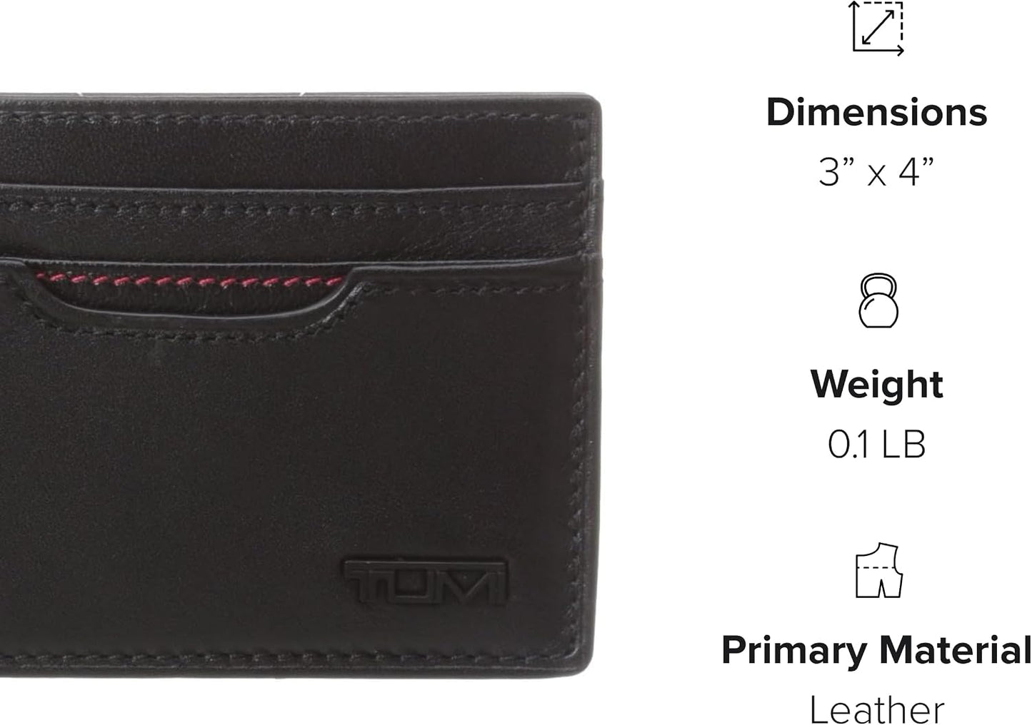 TUMI Estuche para tarjetas con clip para dinero Delta para hombre,...