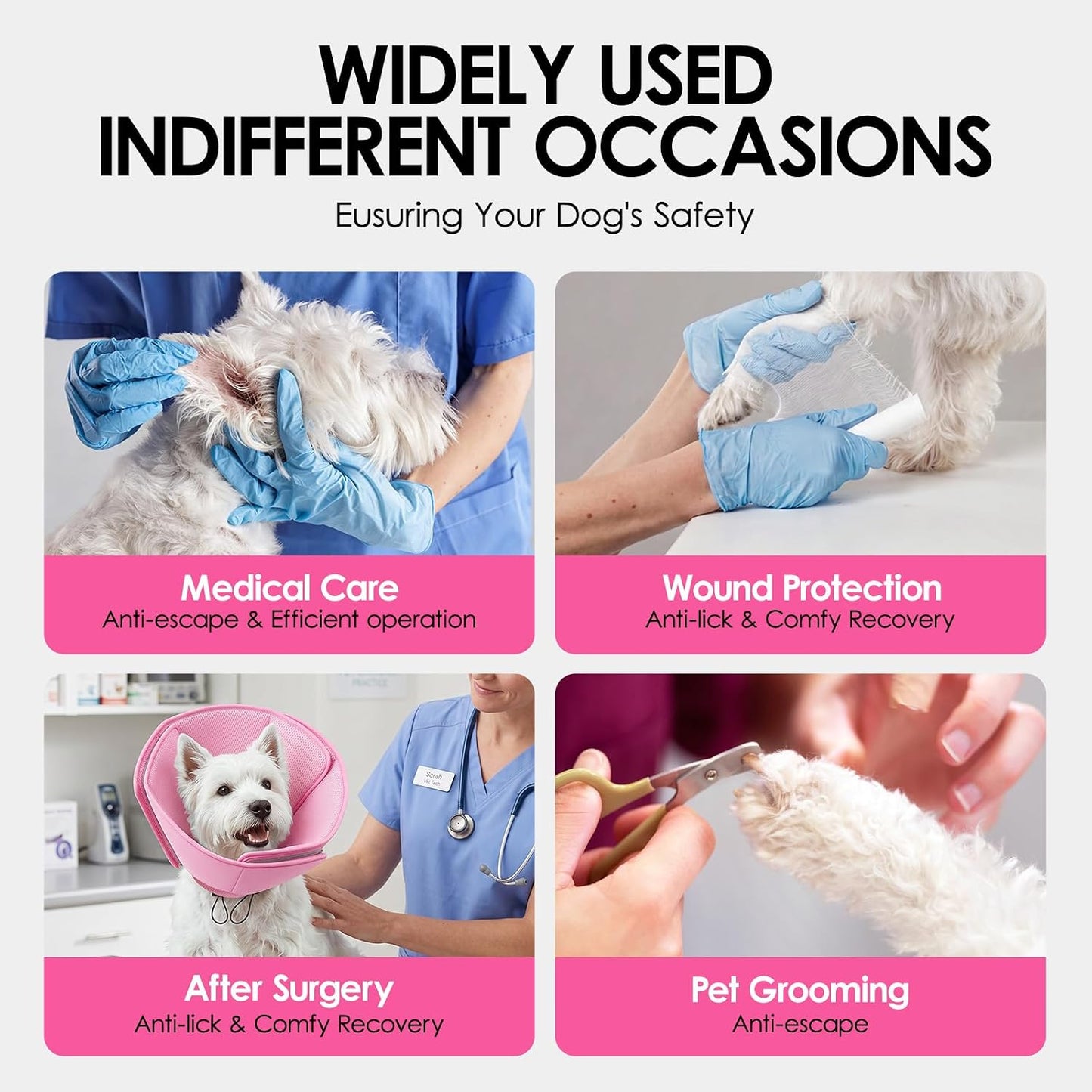 AOFITEE Cono suave para perro, conos ajustables para perros después...
