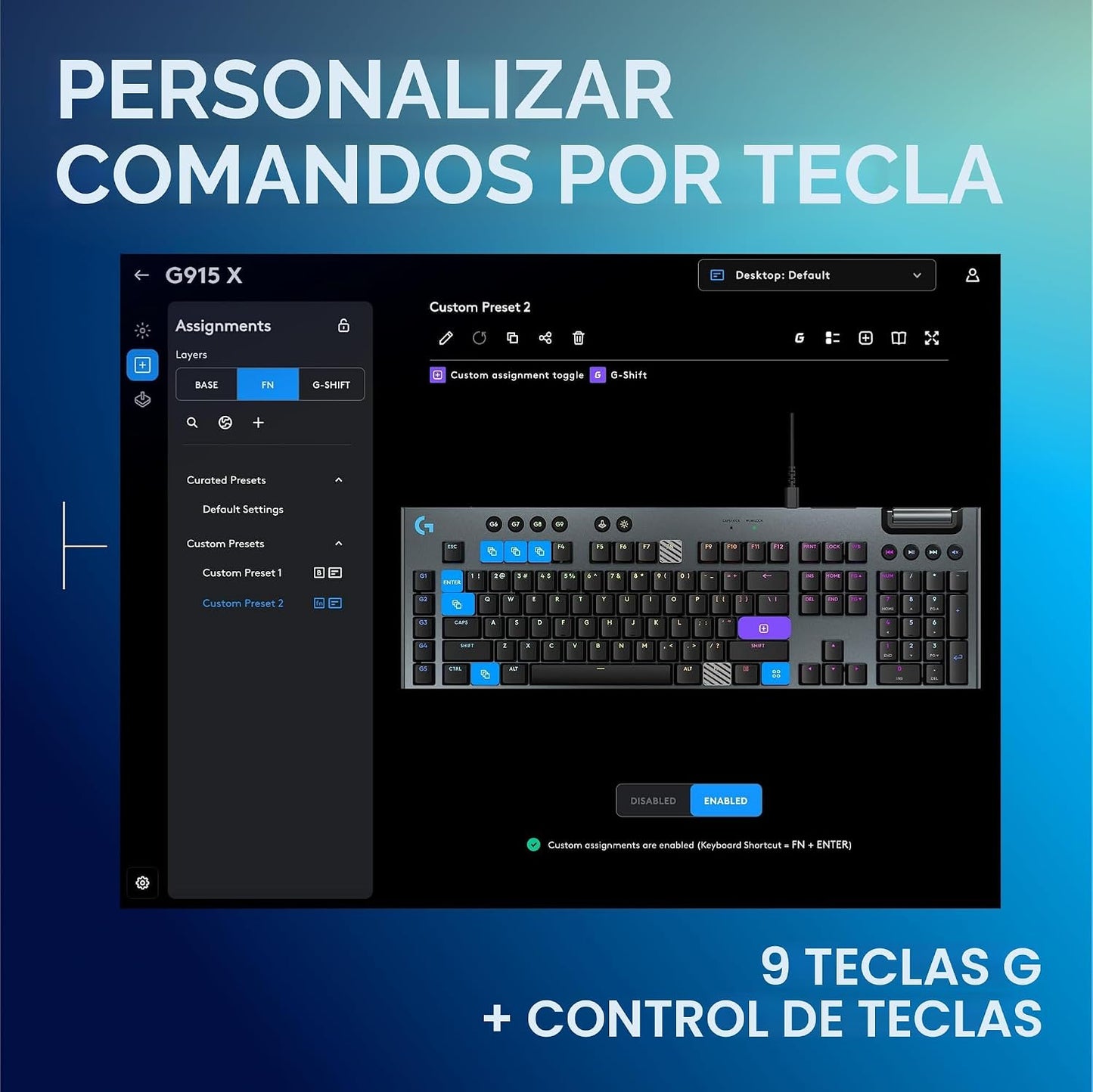 Logitech G915 X Teclado con cable para juegos (lineal) - Negro | Pe...
