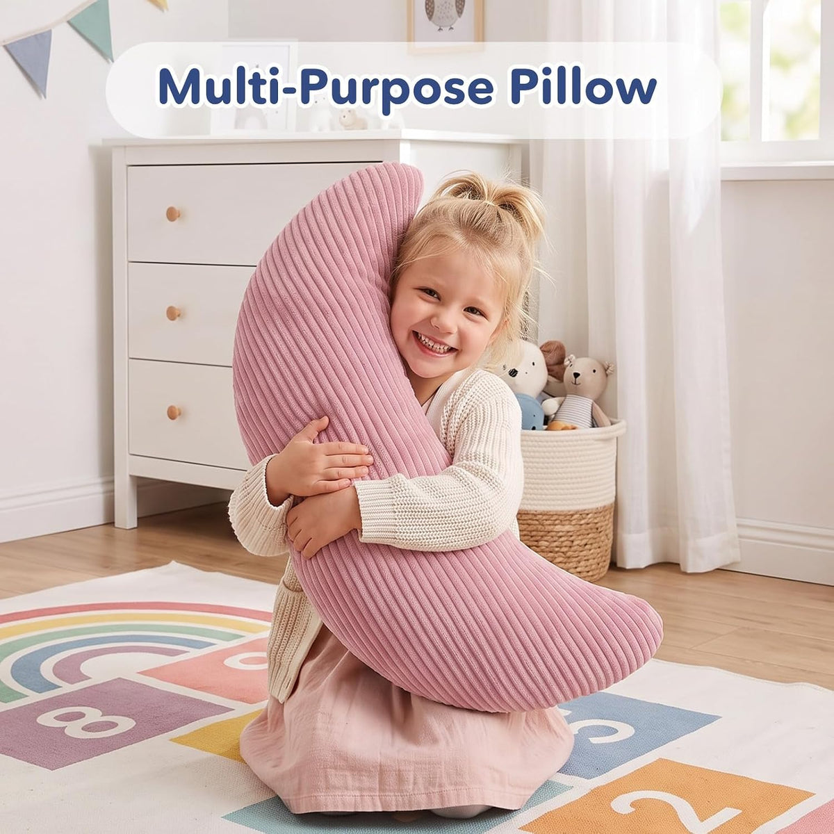 COMAX Puf para niños, cama convertible rosa para niños | Sillón con...