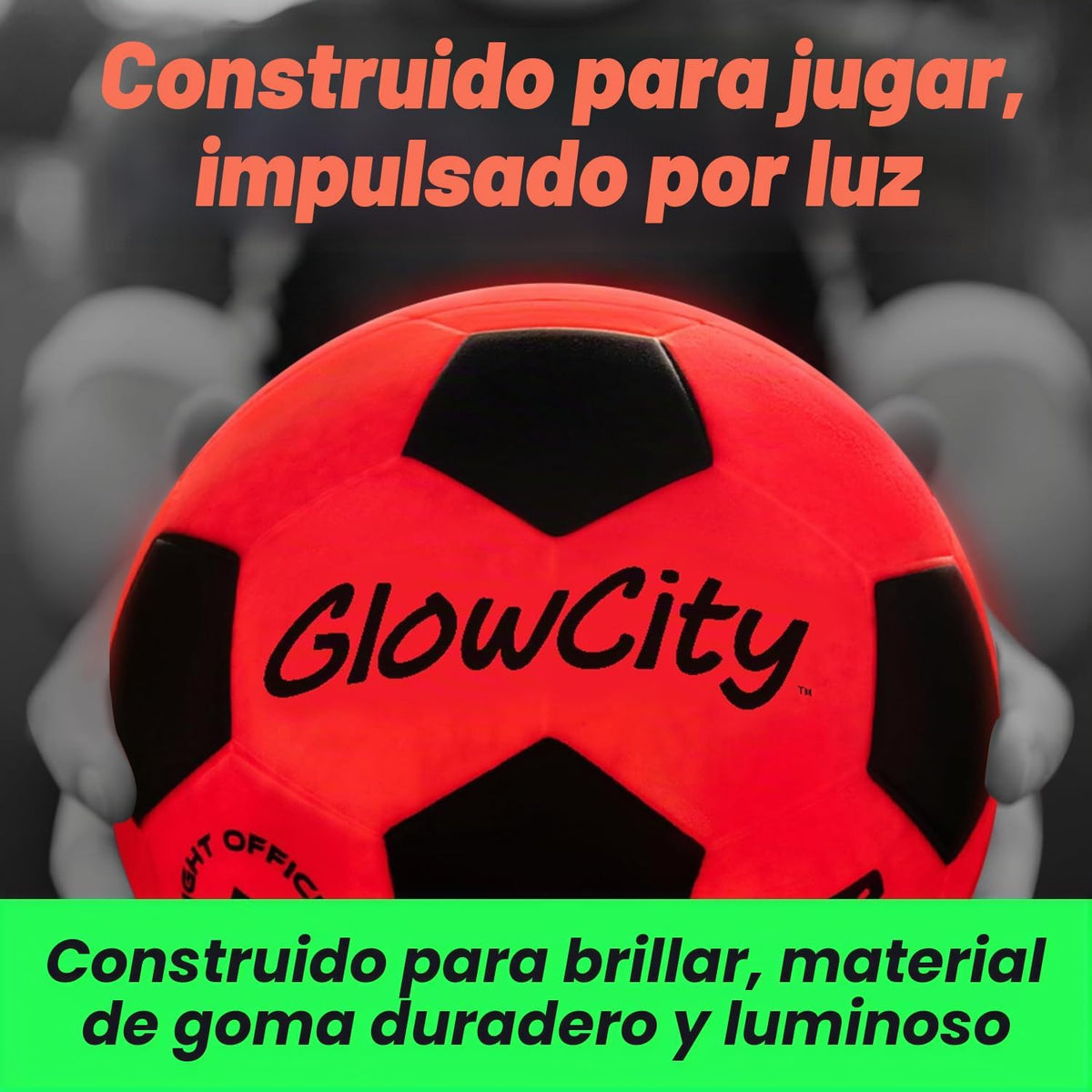 GlowCity Balón de fútbol que brilla en la oscuridad - Tamaños 3, 4,...