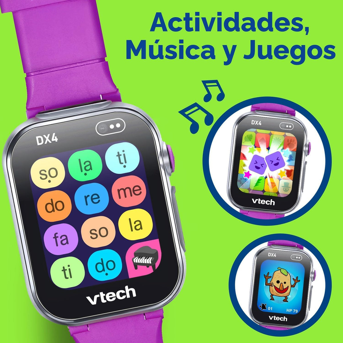 VTech KidiZoom Smartwatch DX4 - Reloj inteligente, morado