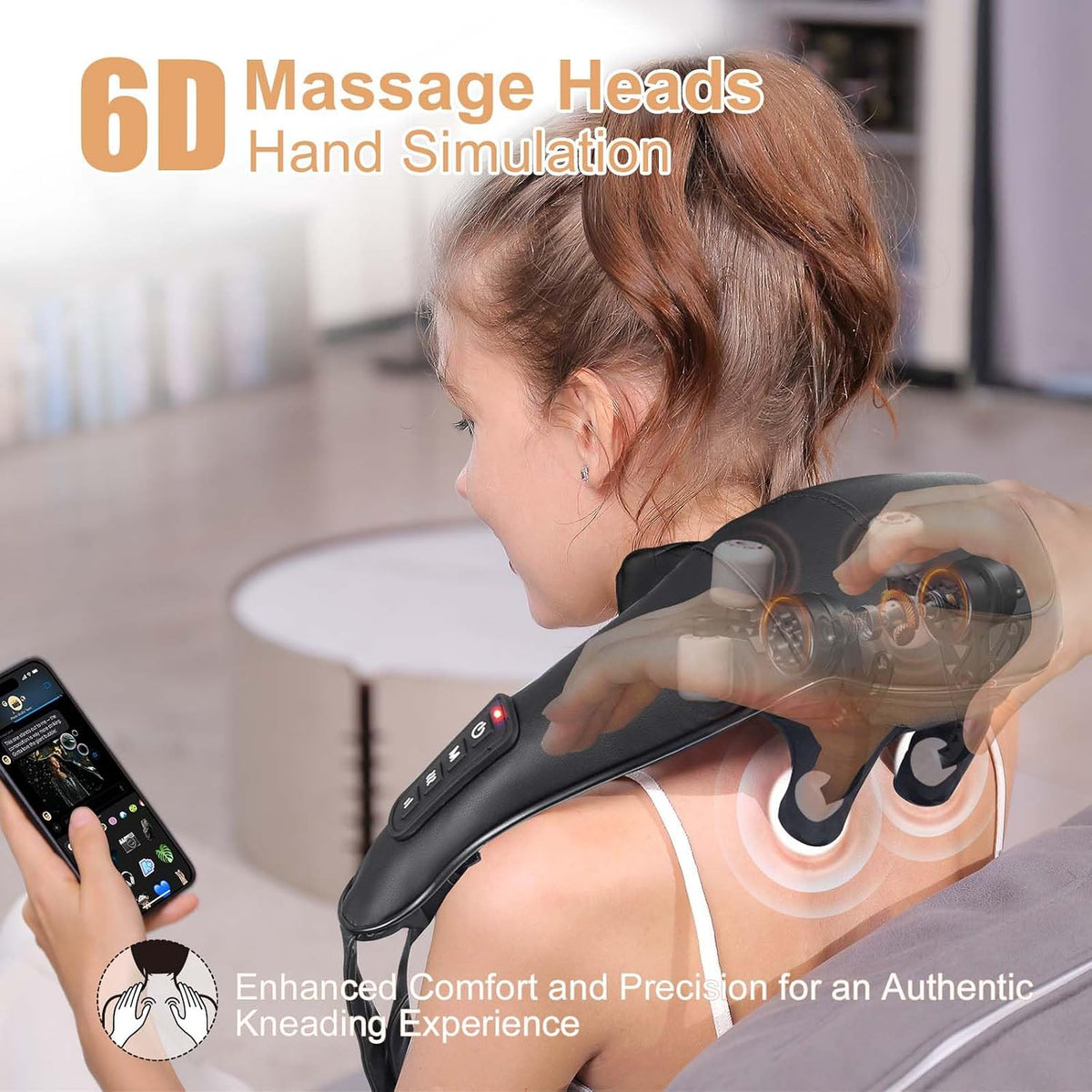 MASGRE Masajeador Shiatsu de espalda y cuello, masajeador de hombro...