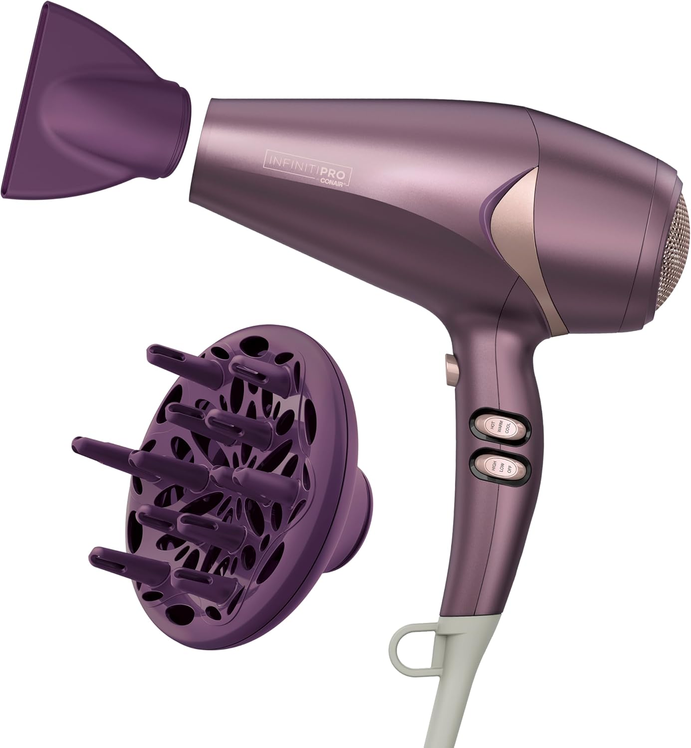 Infiniti PRO CONAIR Secador de pelo Style &amp; Shine con difusor y...