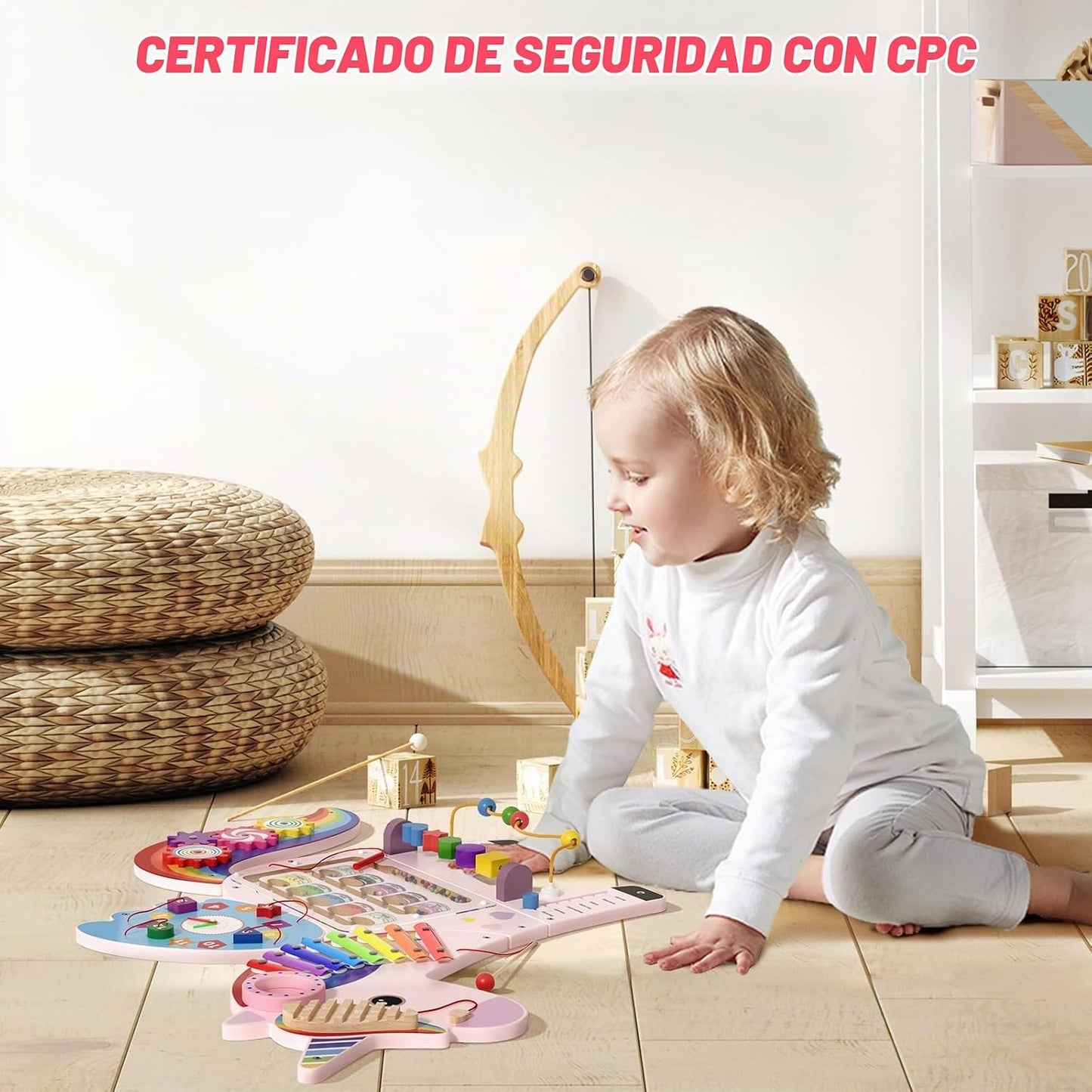 Panel de Pared Sensorial de Unicornio para Niños - Paneles de Table...