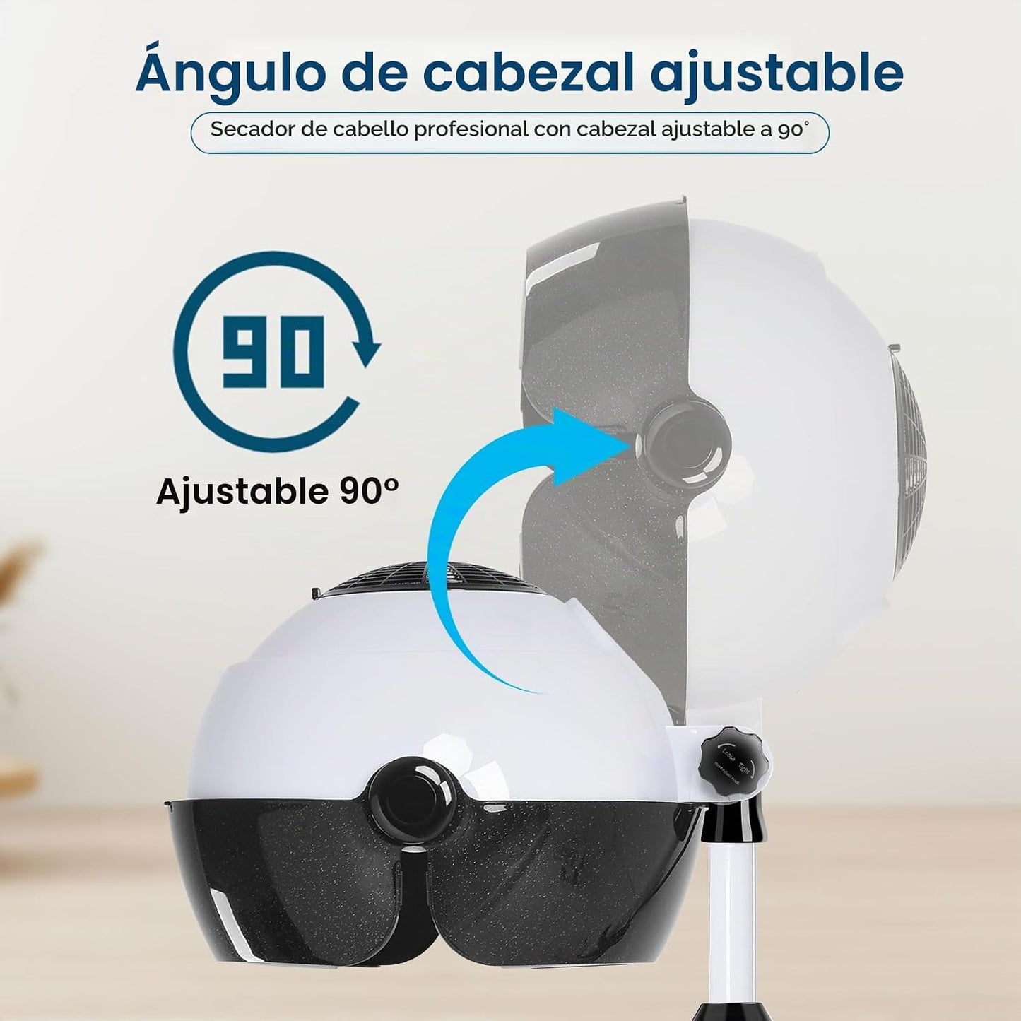 Secador de pelo con capucha, secador de campana profesional sobre r...