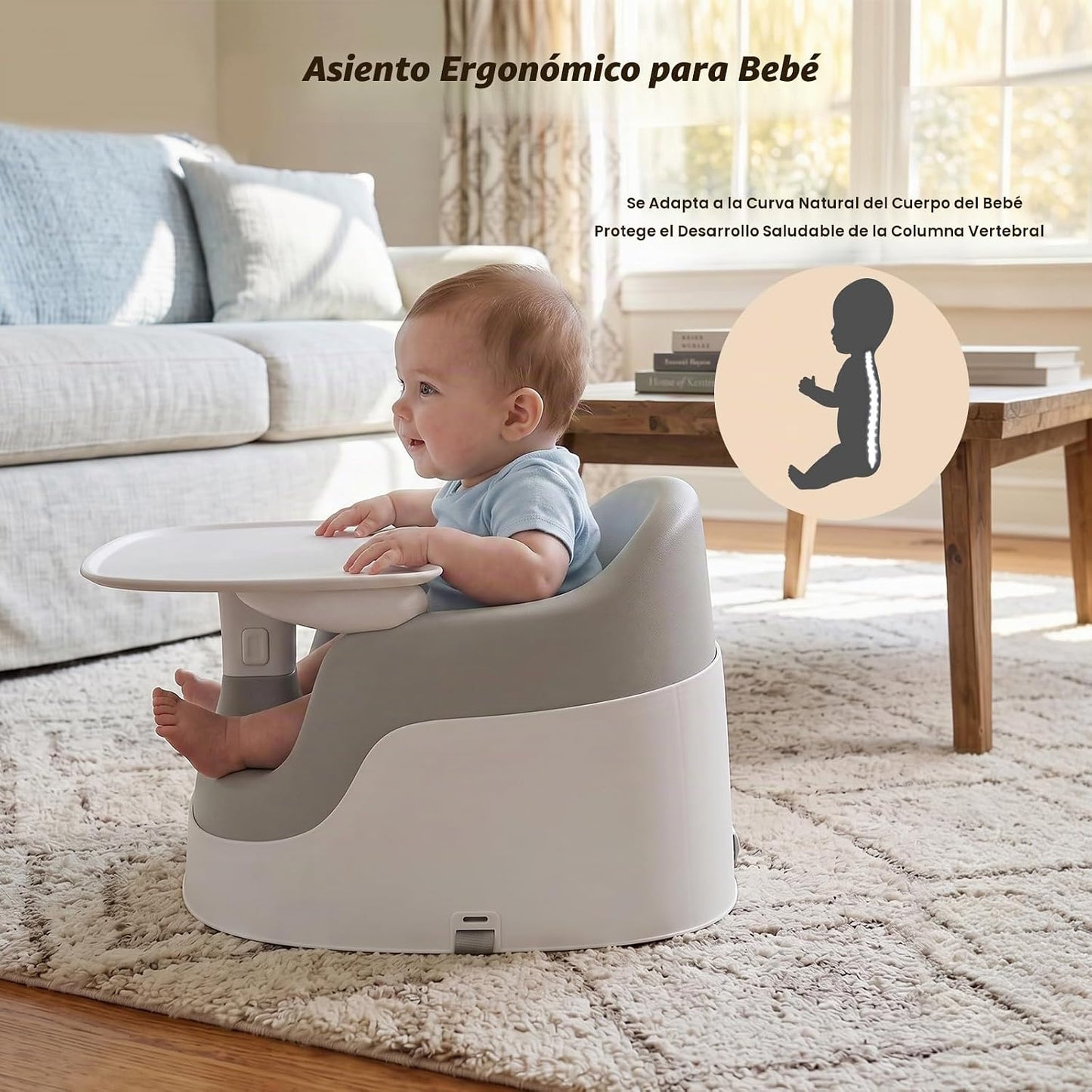 Tiny Marvels Asiento elevador con aberturas en forma de U de 5 pulg...