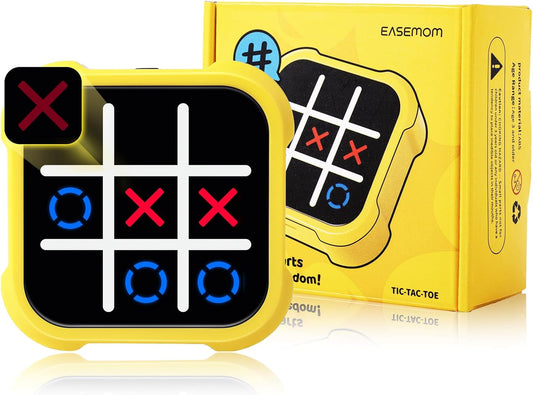 EASEMOM Juego Tic Tac Toe, Consola de Juego Electrónica de Mano 3 e...