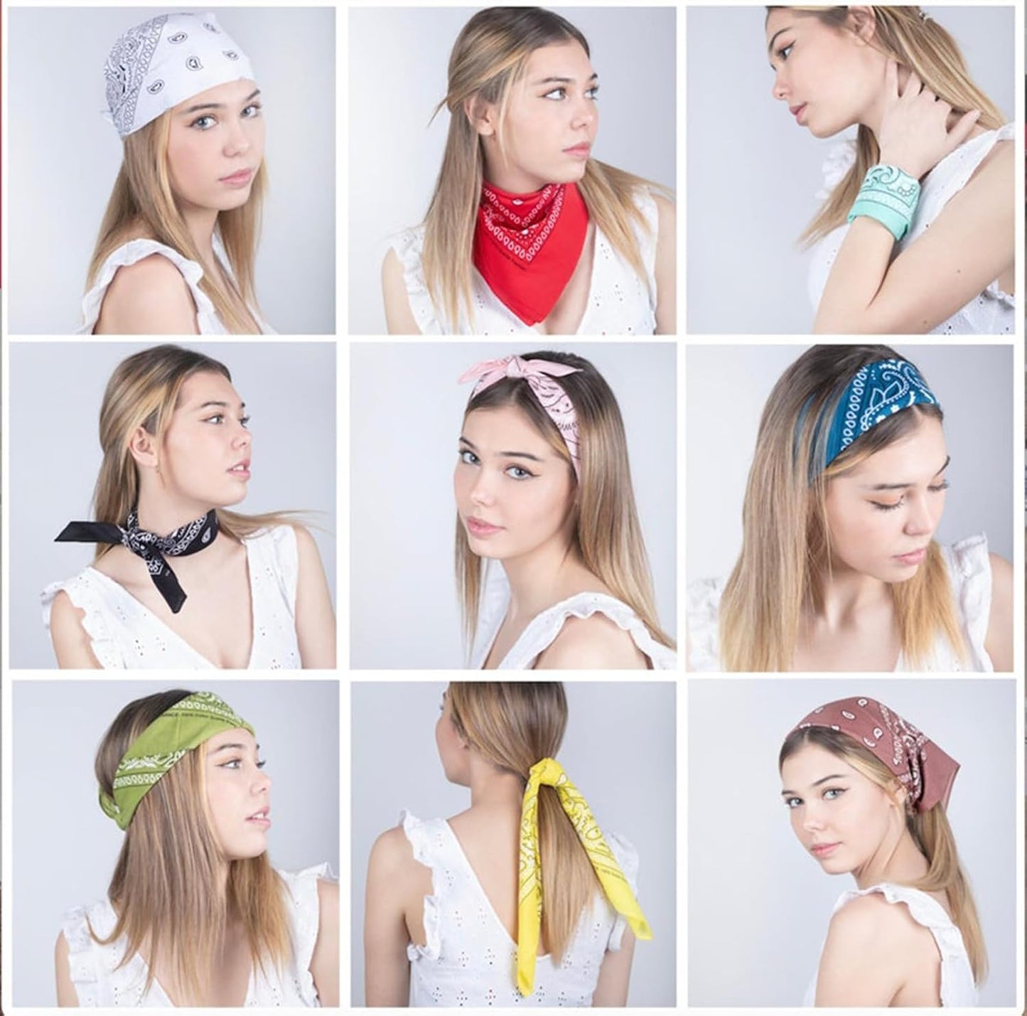 Tergy 30 bandanas unisex de cachemira a granel multiusos para la ca...
