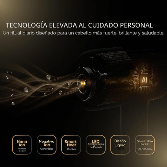 Secador de pelo Elara Superluxe con cápsulas de tratamiento con inf...