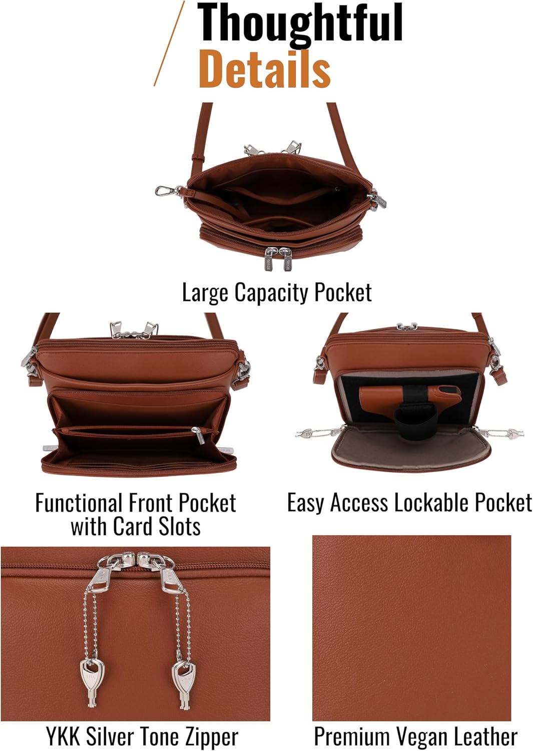 JESSIE&amp;JAMES\/RUGER Athena Everyday Carry Crossbody Bag para mu...