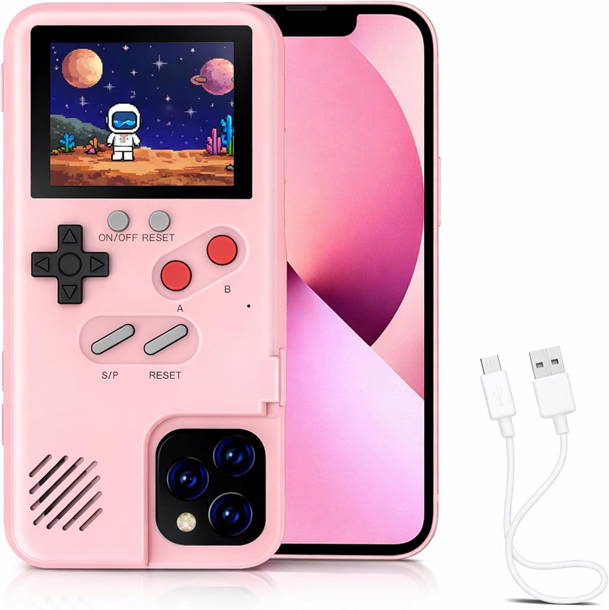 Chu9 Funda para teléfono con videojuegos, 168 juegos pequeños incor...