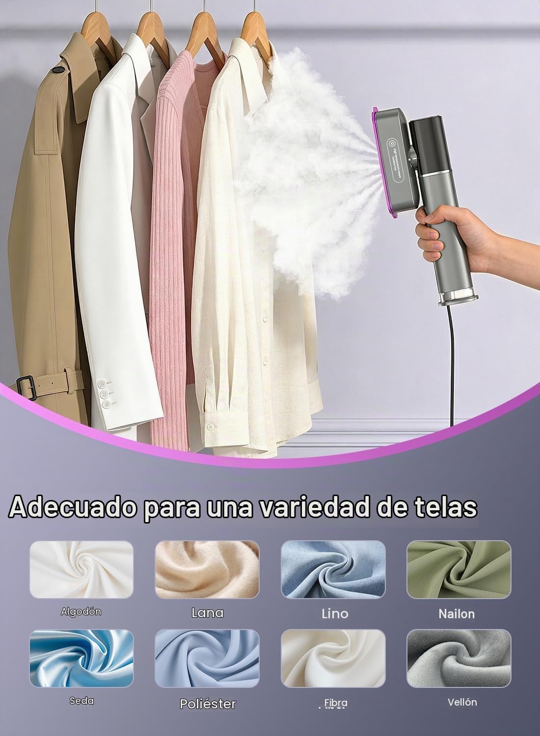 Vaporizador para ropa, vaporizador de ropa de 1200 W, plancha de va...