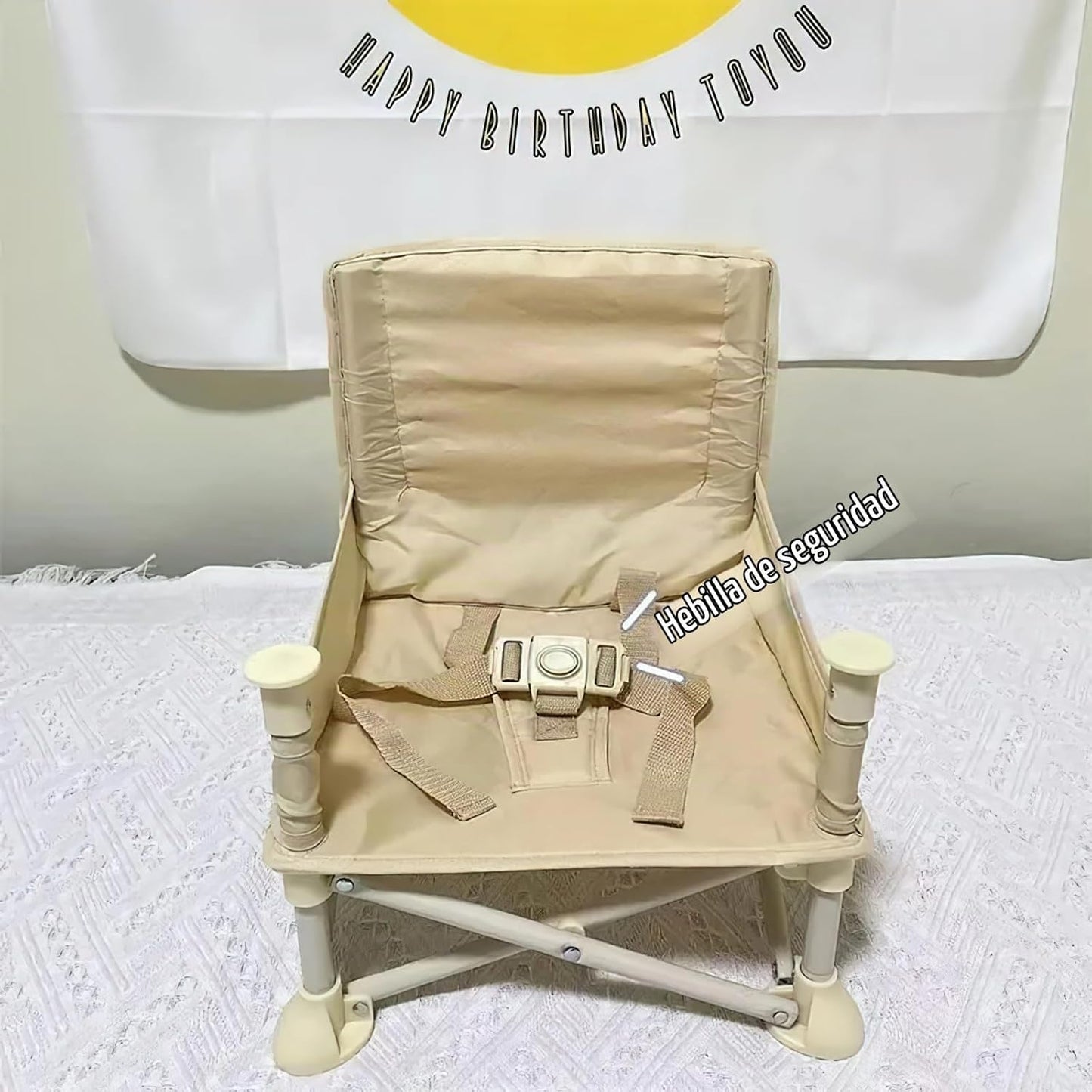 Silla de comedor plegable portátil para bebé, silla alta al aire li...