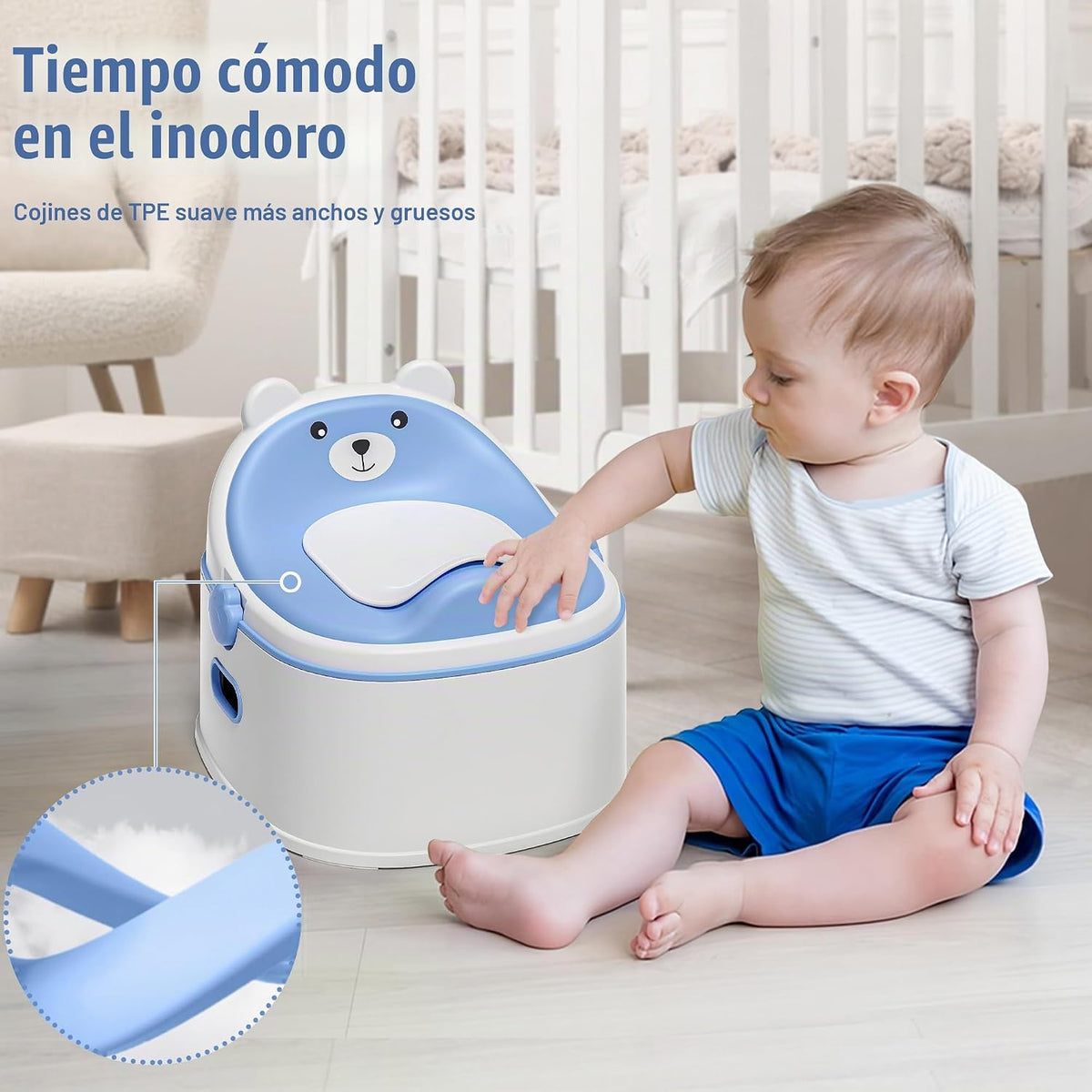 Inodoro de entrenamiento 3 en 1, orinal portátil, asiento de entren...