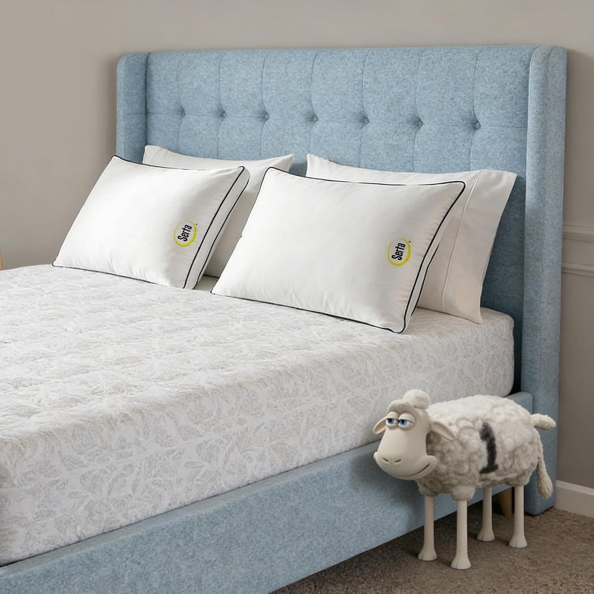 Serta Juego de 2 almohadas para cama de hotel, tamaño Queen, tamaño...