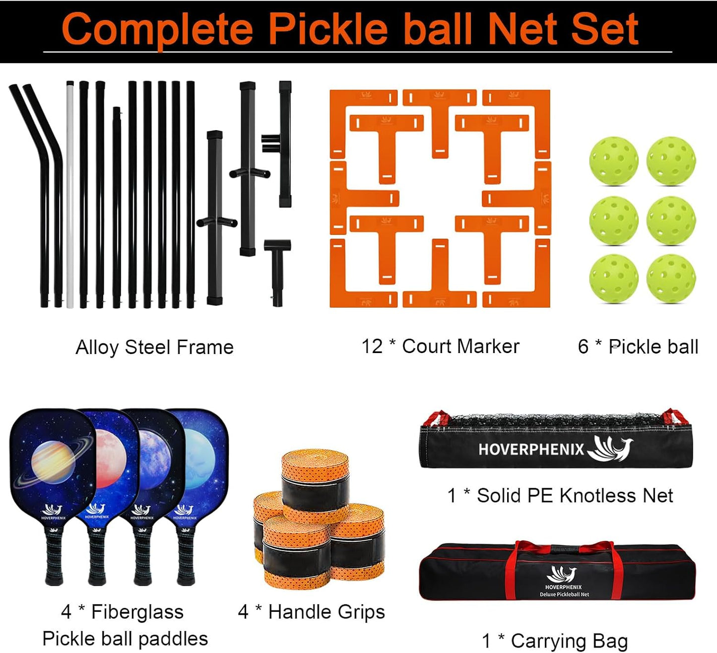 Juego de red portátil de Pickleball, red de bolas de pepinillo de 2...