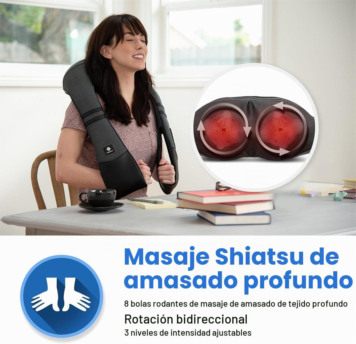 Etekcity Masajeador de cuello inalámbrico elegible por la FSA con c...