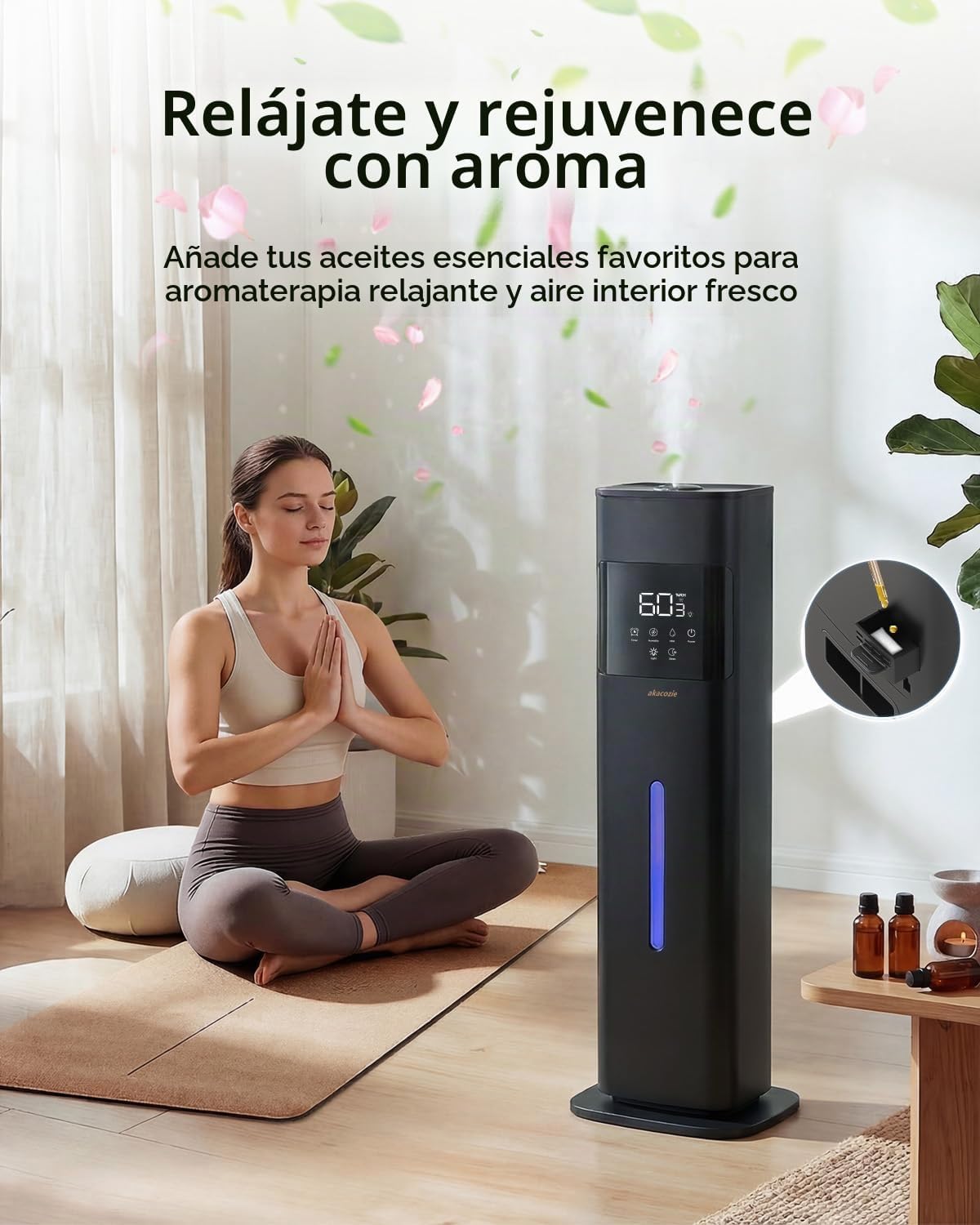 Akacozie Humidificador para habitación grande, humidificador de nie...